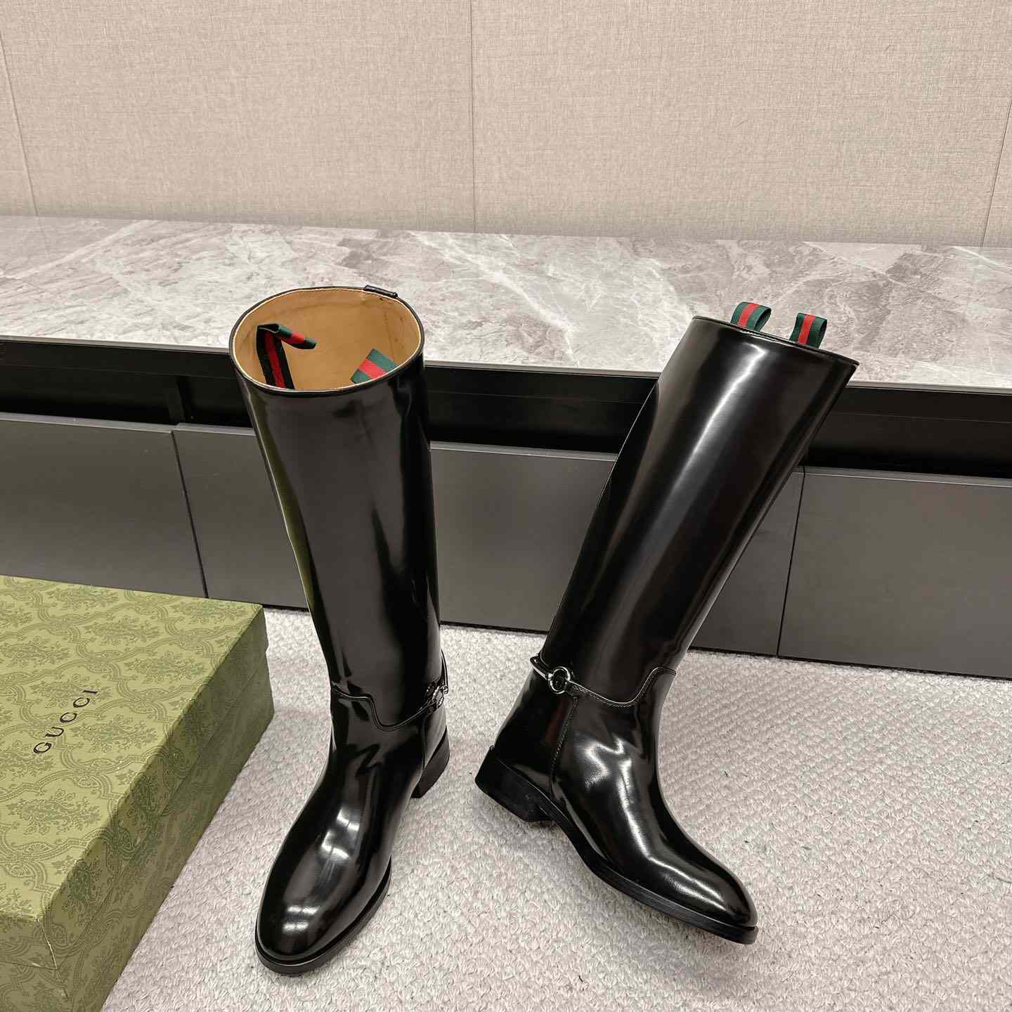 Gucci Women's Slim Horsebit Boot - DopestKickz