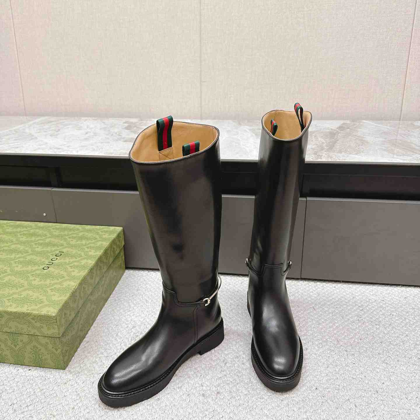 Gucci Women's Slim Horsebit Boot - DopestKickz
