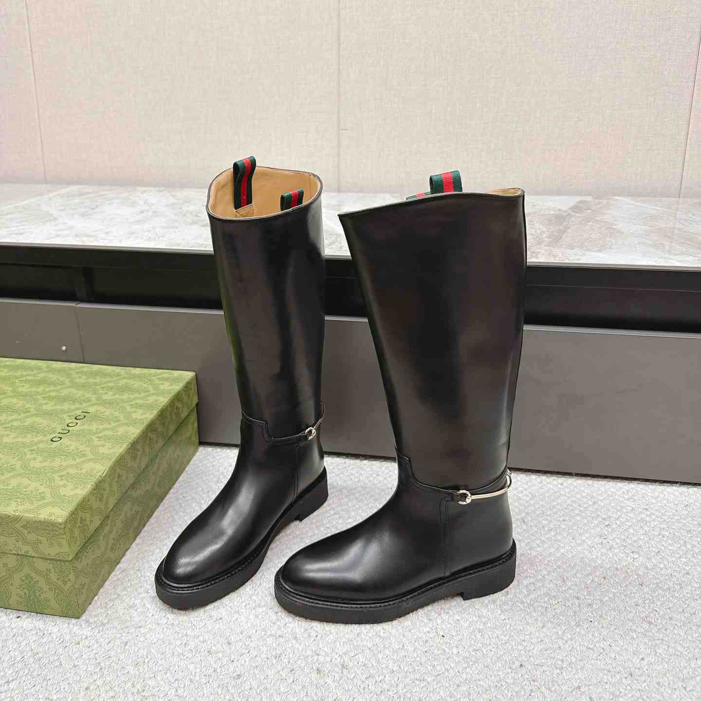 Gucci Women's Slim Horsebit Boot - DopestKickz