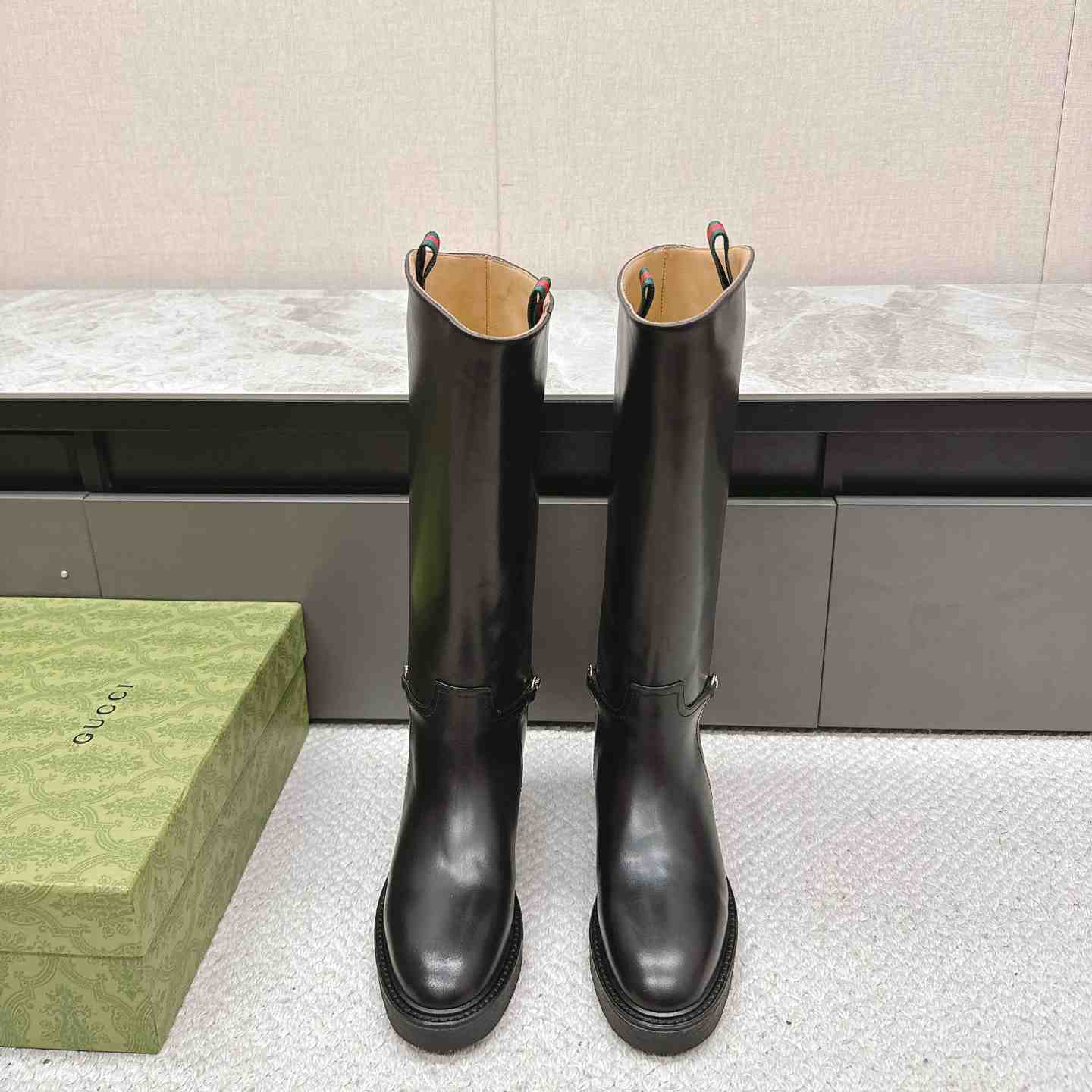 Gucci Women's Slim Horsebit Boot - DopestKickz