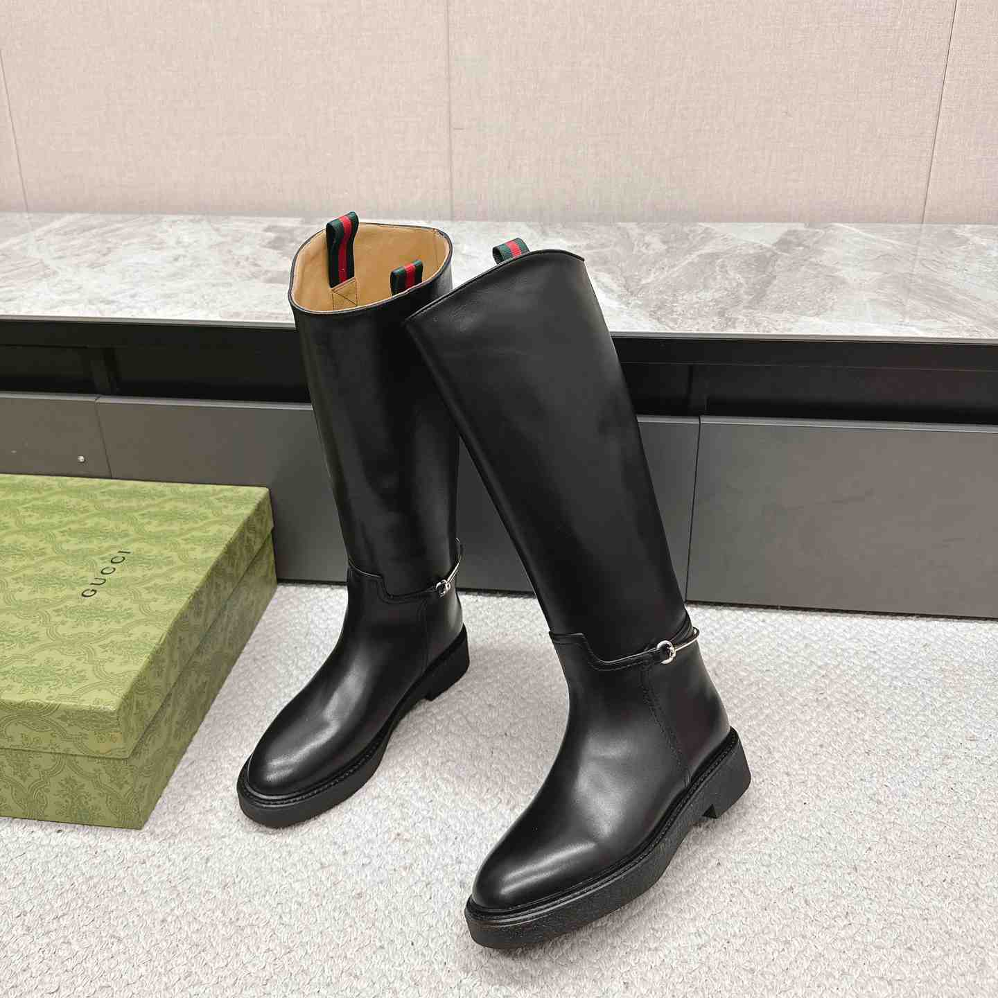 Gucci Women's Slim Horsebit Boot - DopestKickz