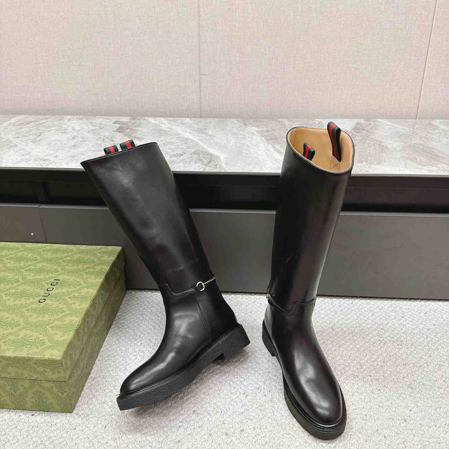 Gucci Women's Slim Horsebit Boot - DopestKickz