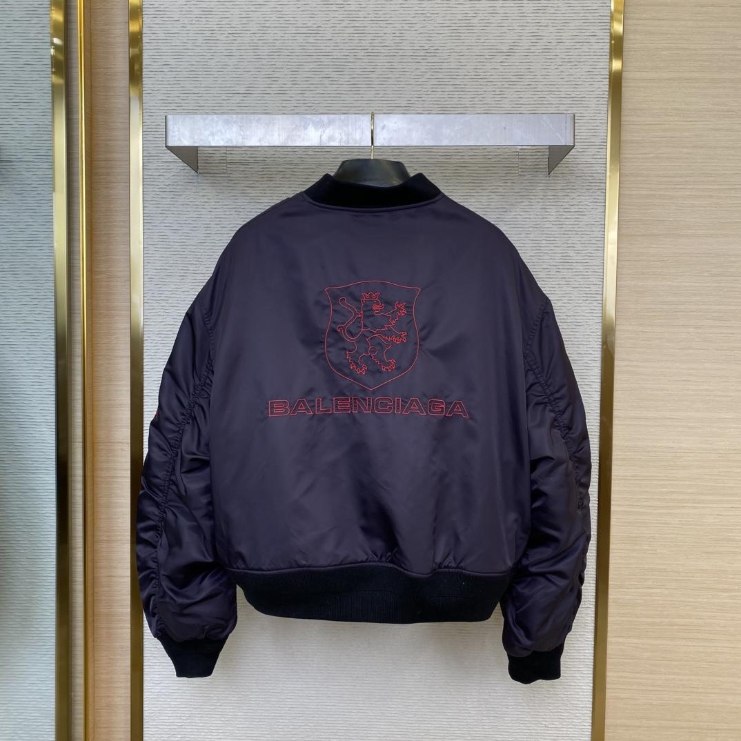 Balenciaga Lion Club Varsity Jacket In Black - DopestKickz