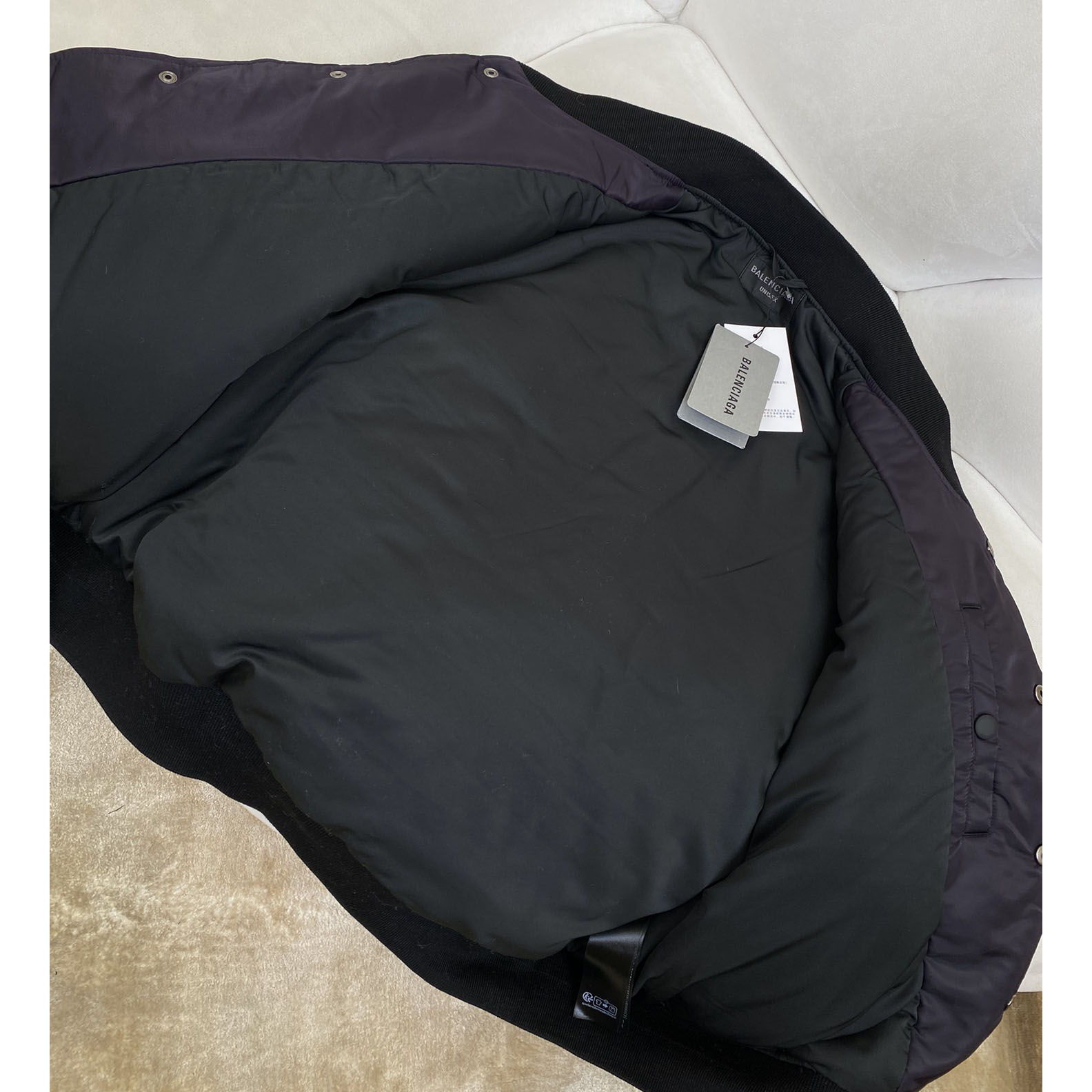 Balenciaga Lion Club Varsity Jacket In Black - DopestKickz