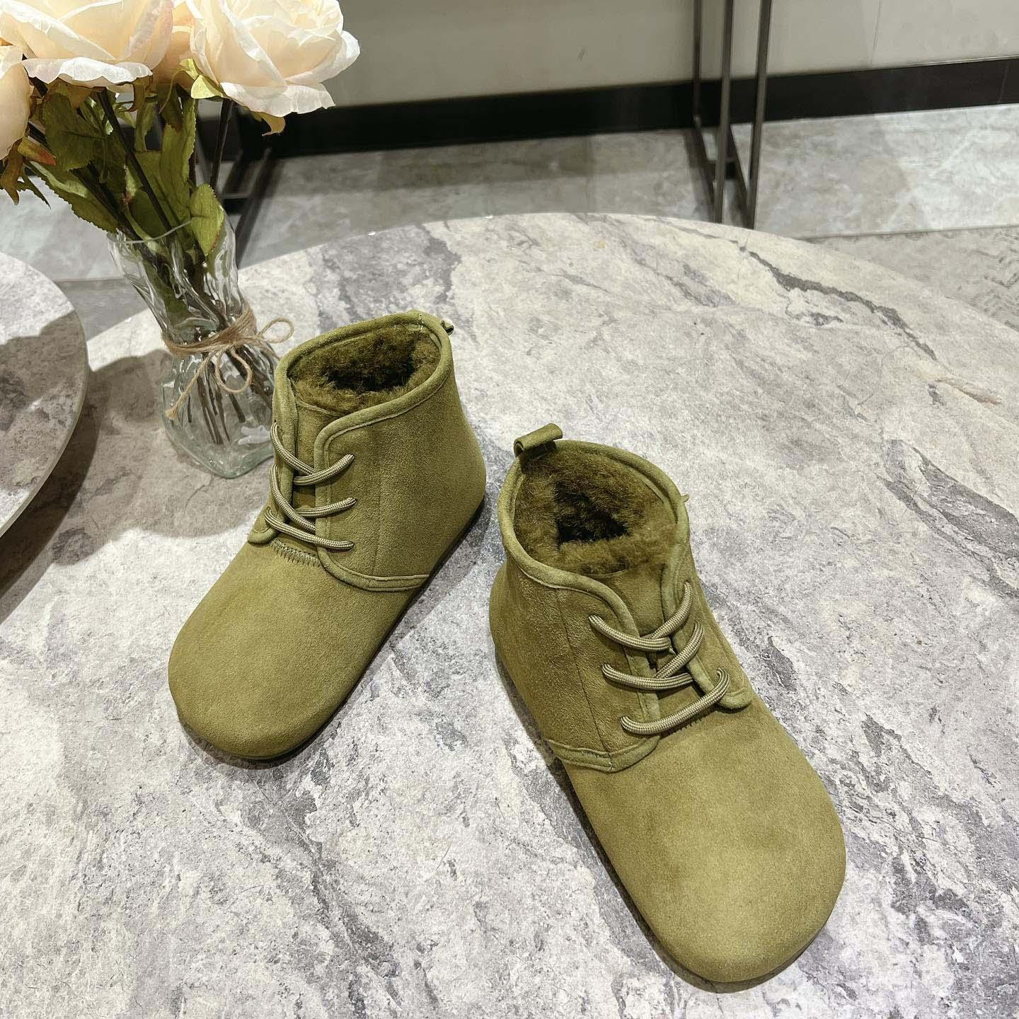 Loewe Lago Lace-up Bootie In Suede And Shearling - DopestKickz