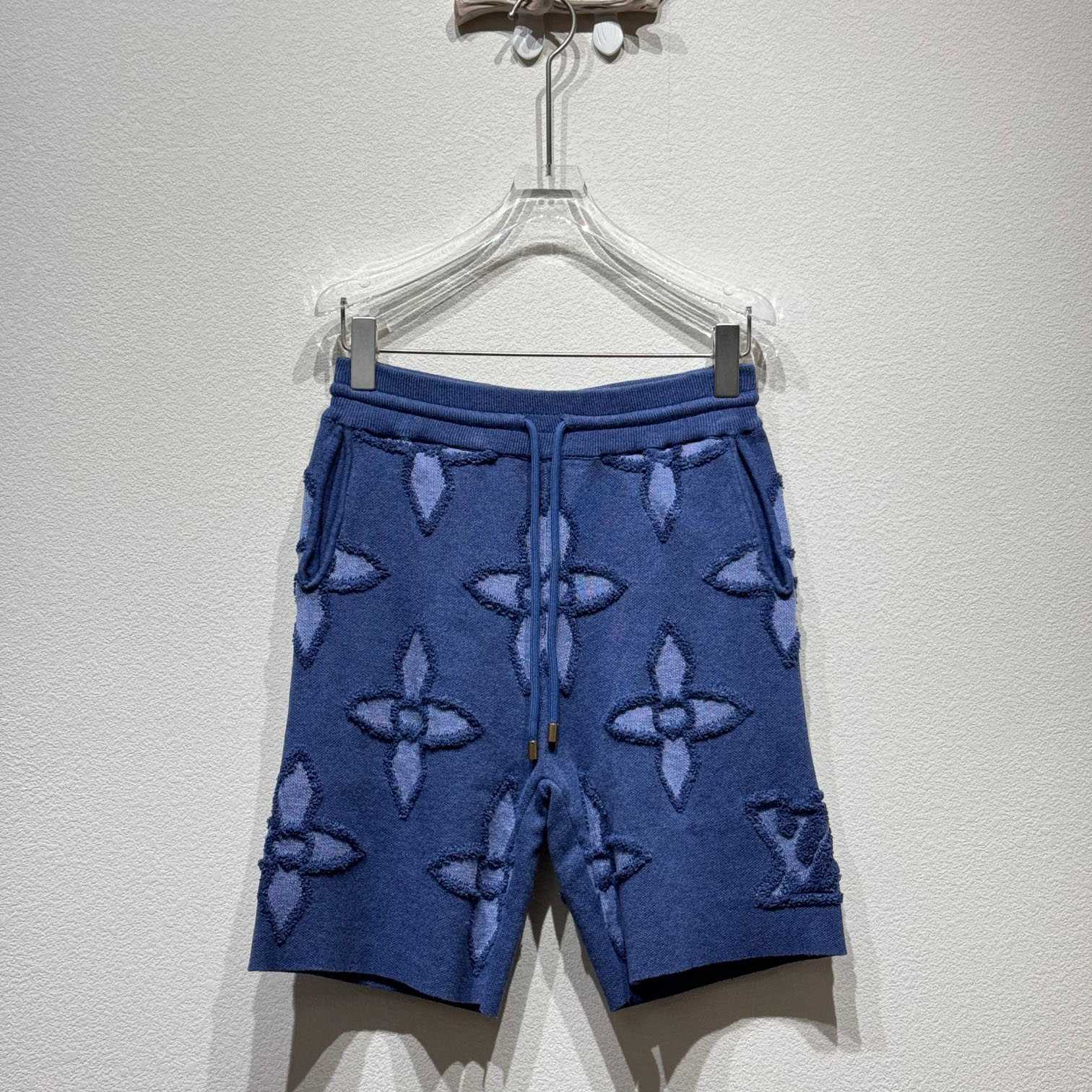 Louis Vuitton Textured Cotton Knit Shorts   1AGJSI - DopestKickz