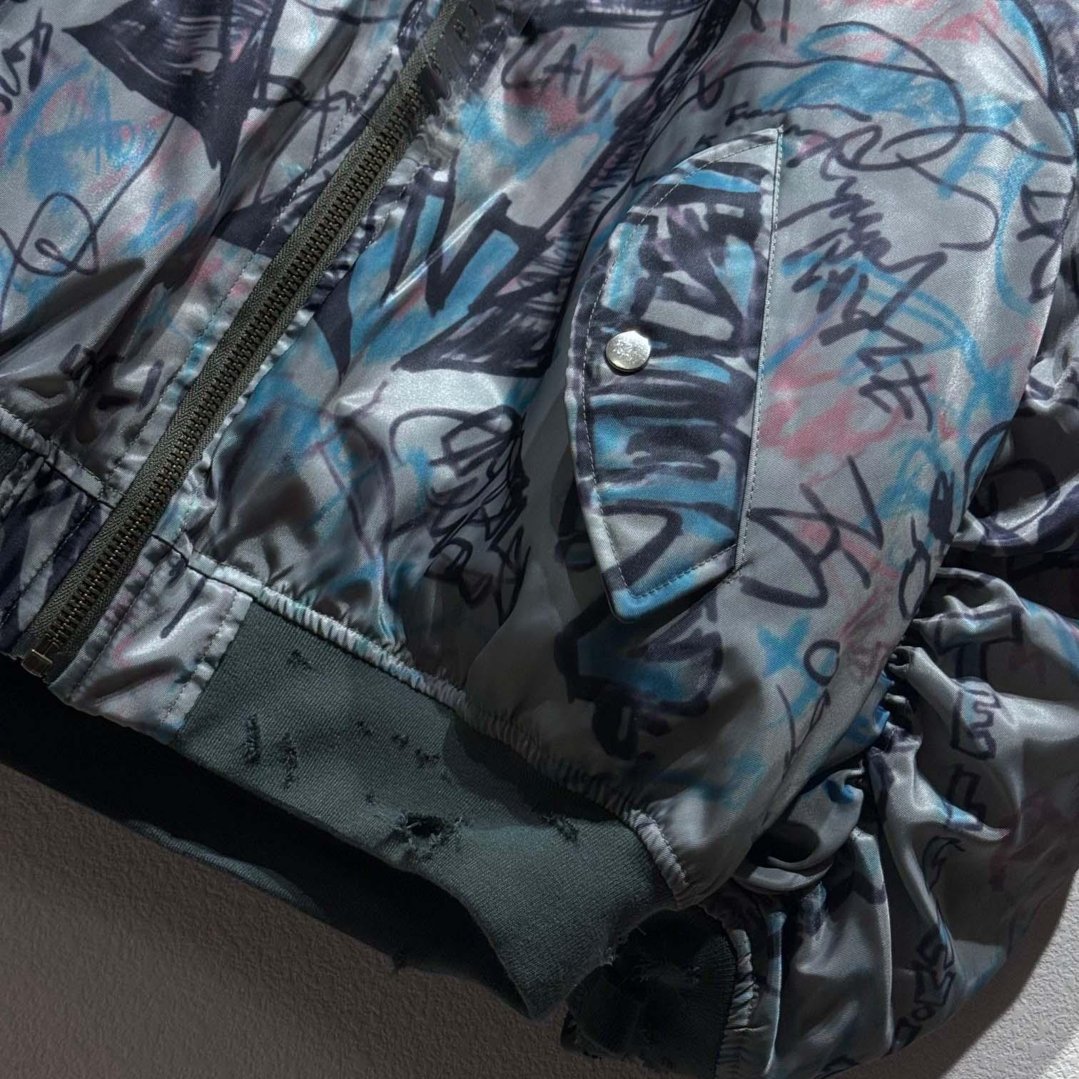 Mowalola Graffiti Bomber Jacket - DopestKickz