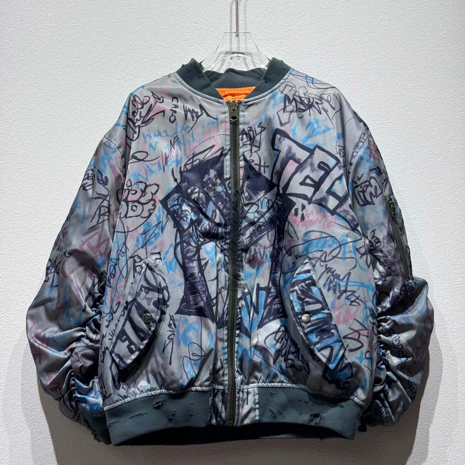 Mowalola Graffiti Bomber Jacket - DopestKickz