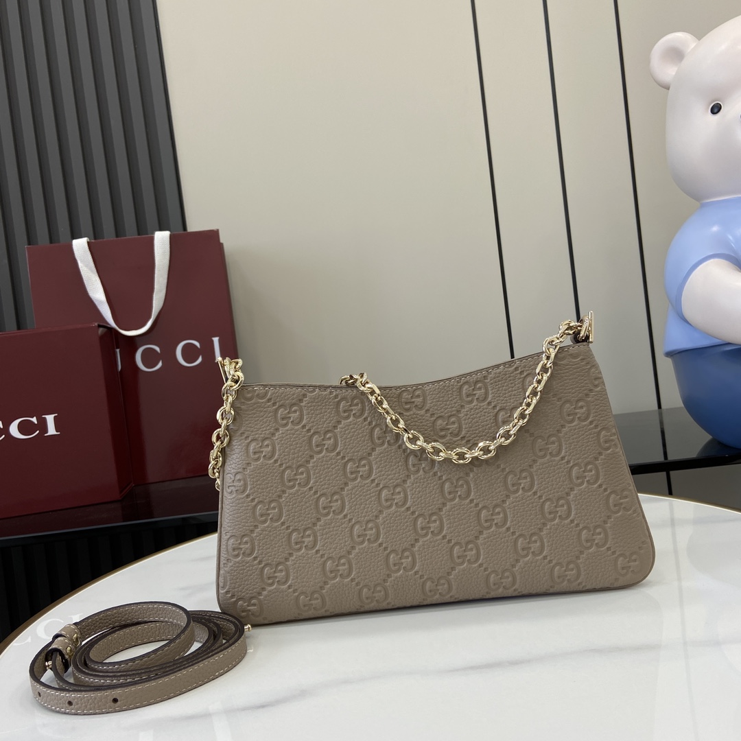 Gucci GG Emblem Medium Shoulder Bag - DopestKickz