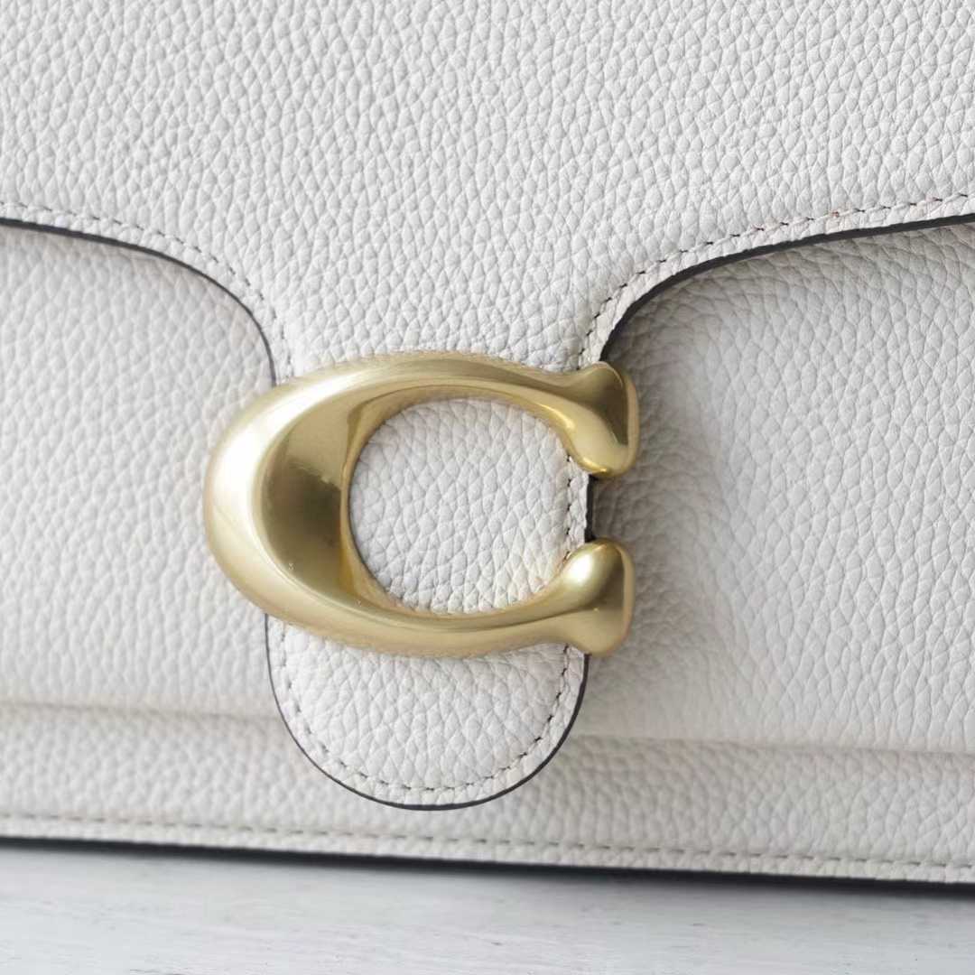 Coach Women's White Pebble Tabby Shoulder Bag （26*15*8cm） - DopestKickz