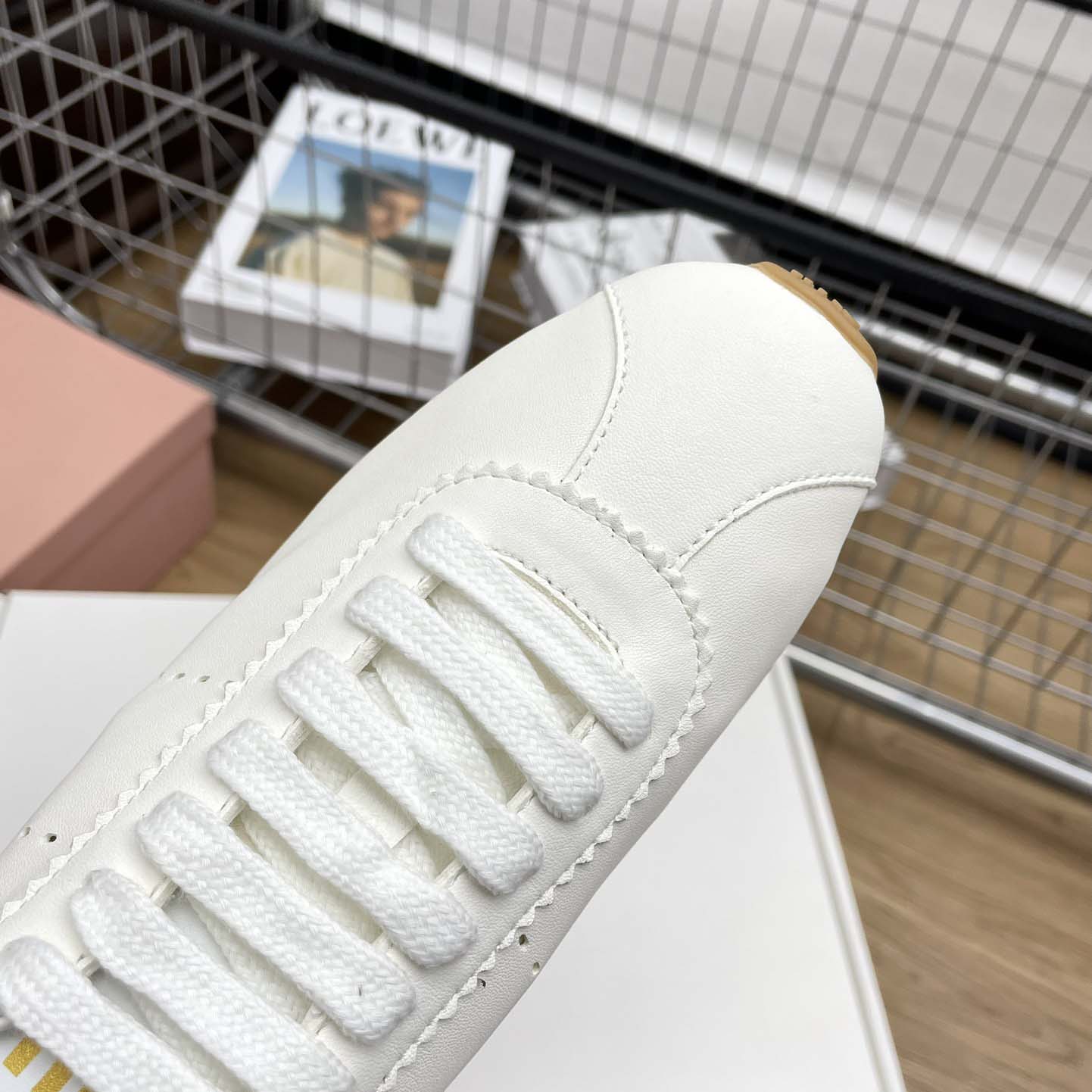 Miu Miu Plume Nappa Leather Sneakers - DopestKickz