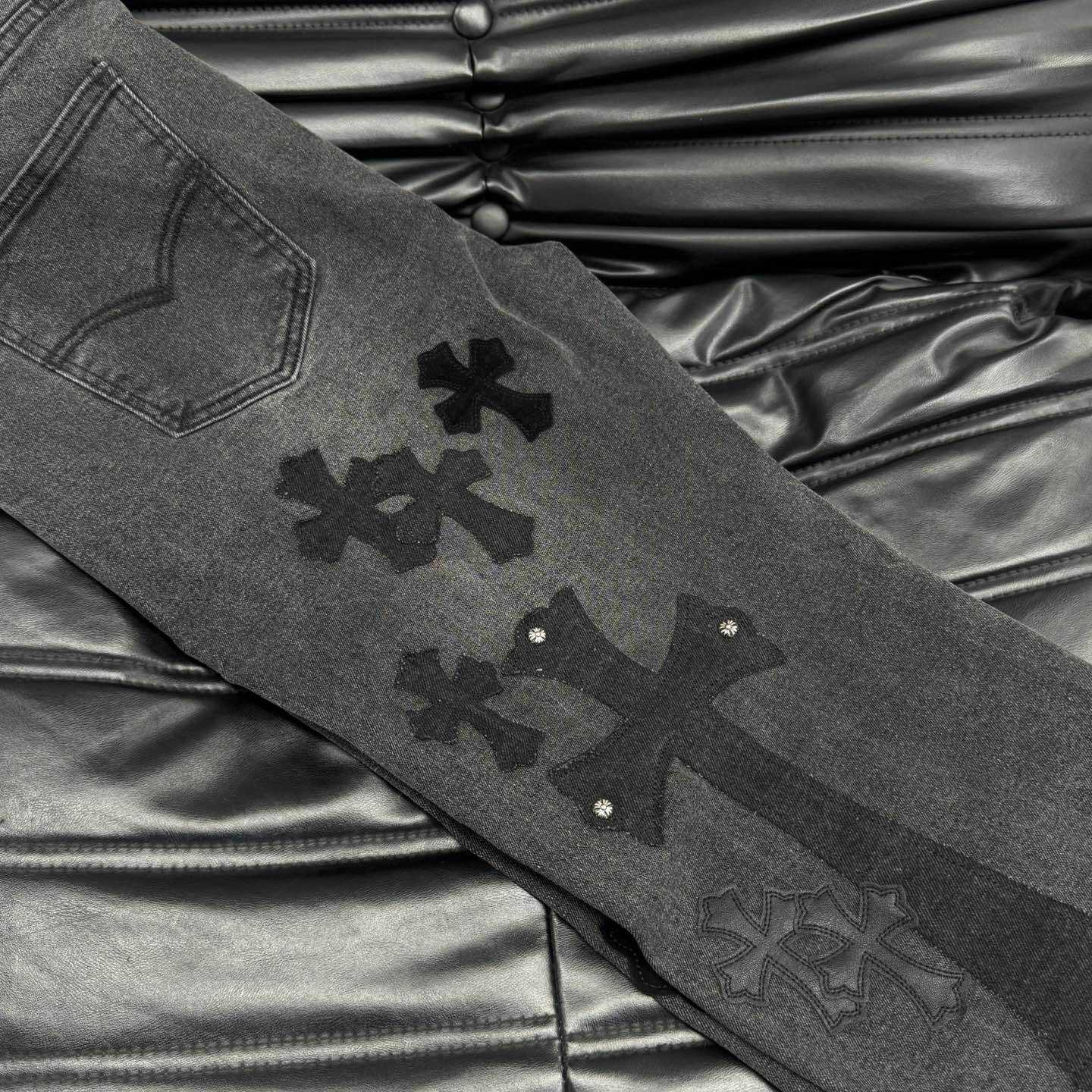 Chrome Heart X SexRecords Jeans - DopestKickz