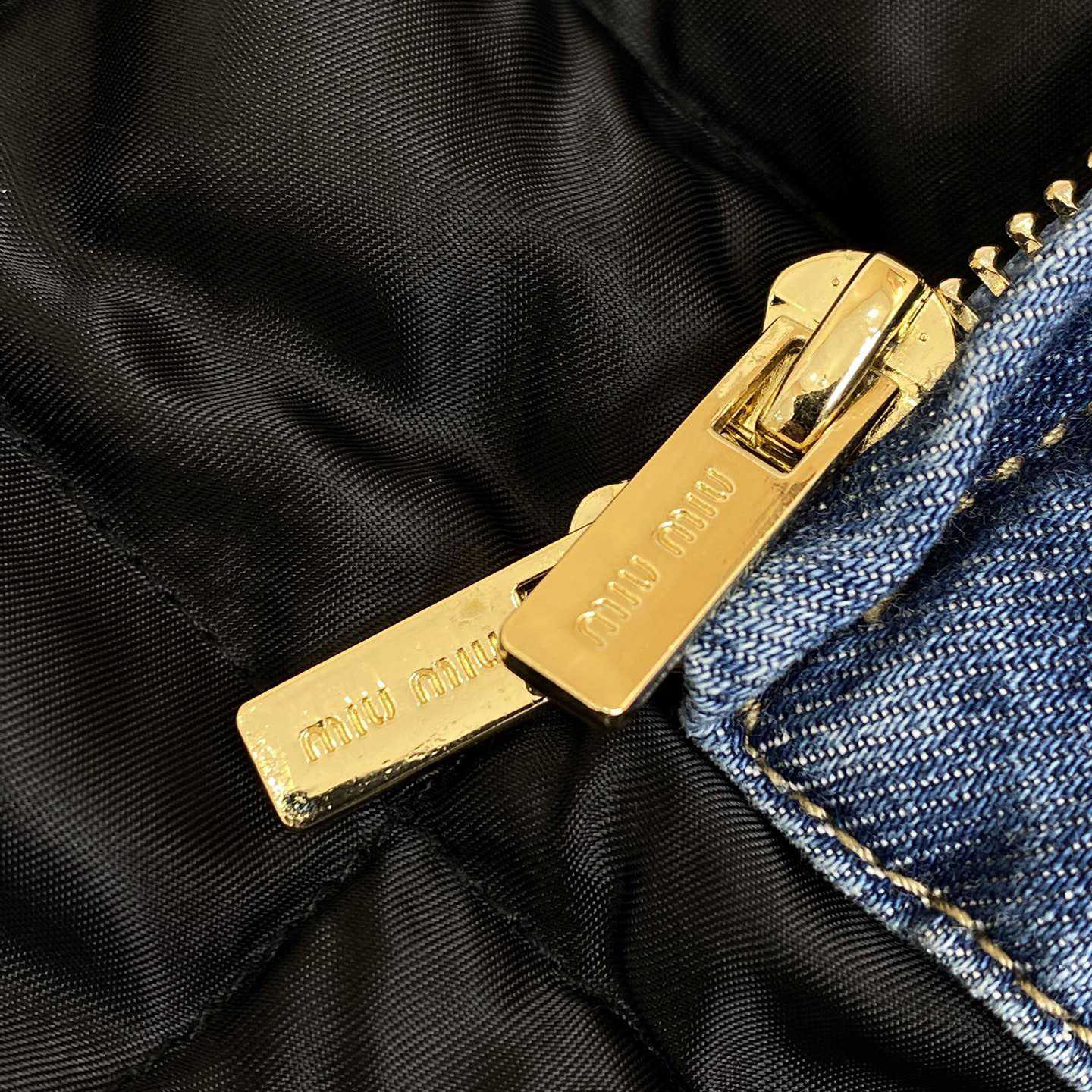 Miu Miu Denim Down Jacket - DopestKickz