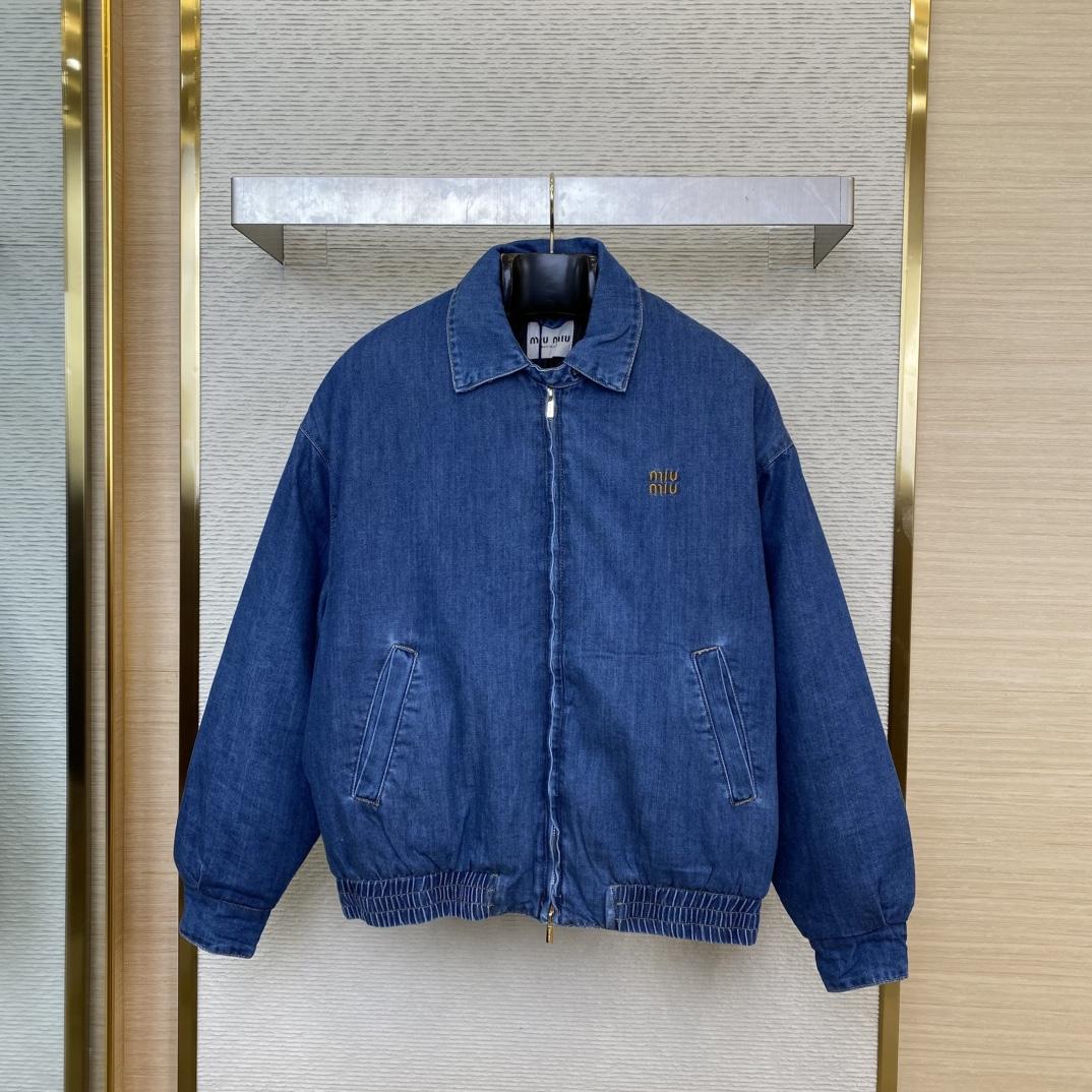 Miu Miu Denim Down Jacket - DopestKickz