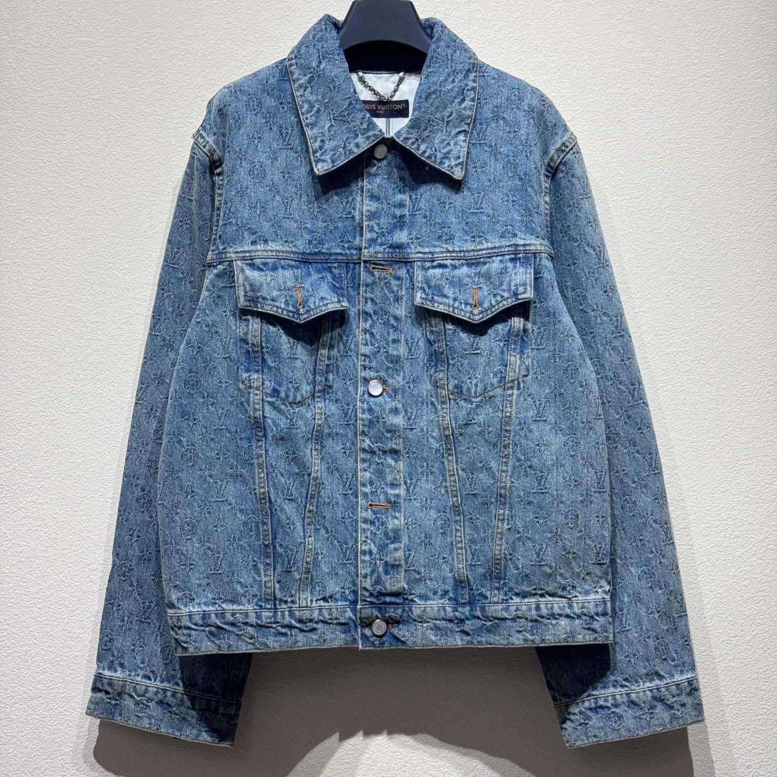 Louis Vuitton Monogram Jacquard Denim Jacket  1AGHUL - DopestKickz