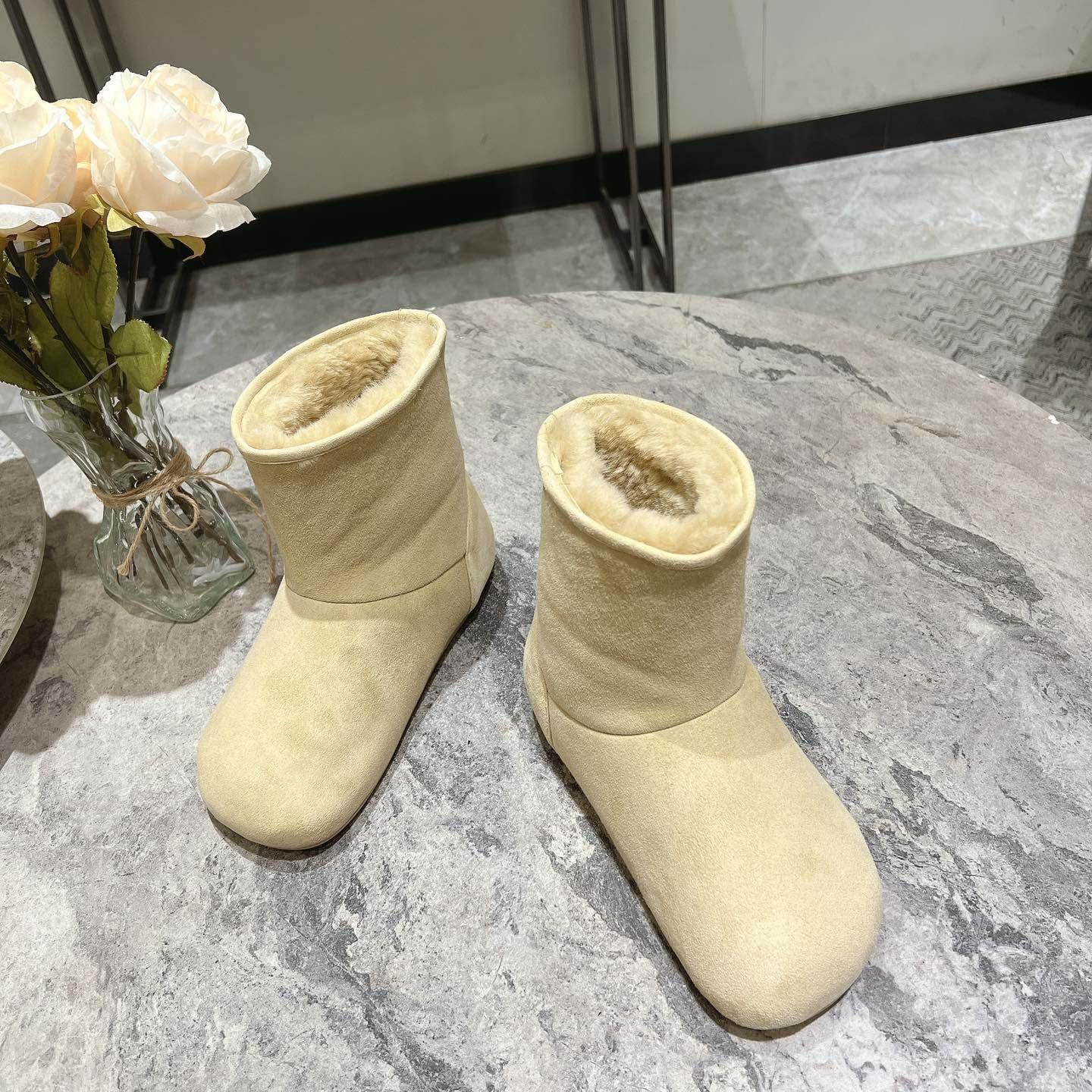 Loewe Lago Boot In Suede And Shearling - DopestKickz