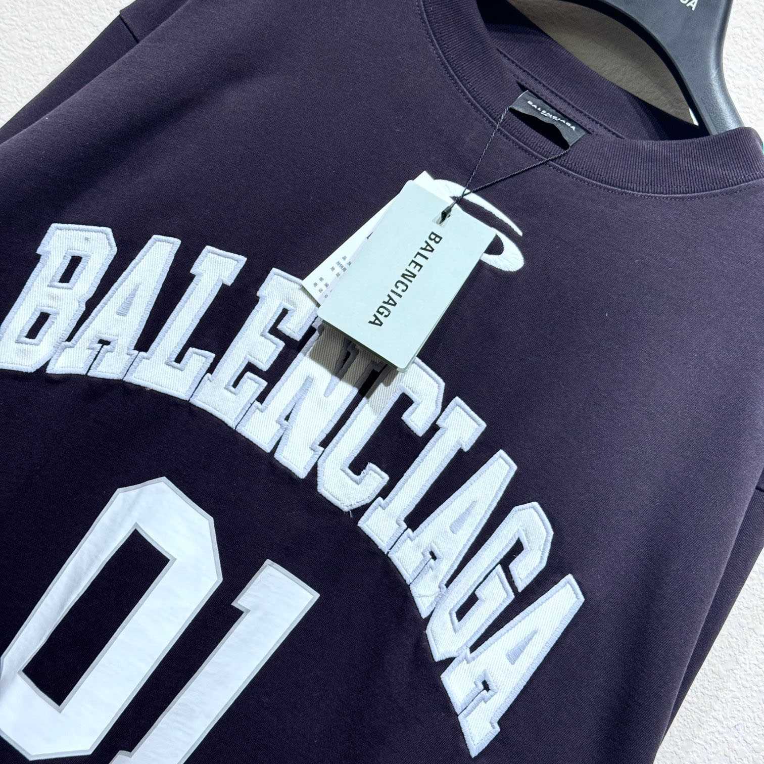 Balenciaga Basketball Series - Long Sleeve T-Shirt Large Fit In Washed Black - DopestKickz