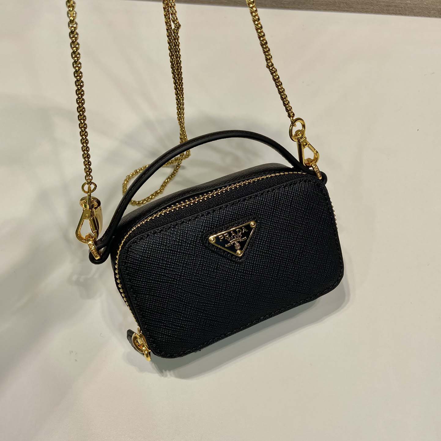 Prada Saffiano Leather Mini-pouch - DopestKickz