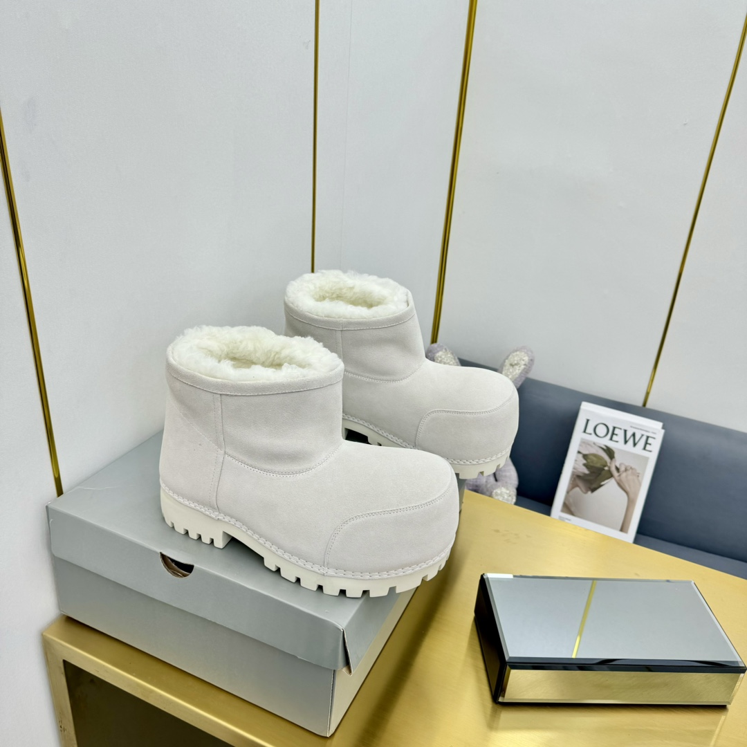 Balenciaga Alaska Fur Bootie  - DopestKickz