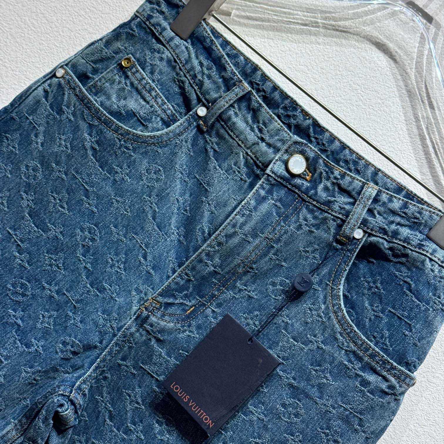 Louis Vuitton Monogram Jacquard Skate Denim Pants  1AGHVA - DopestKickz