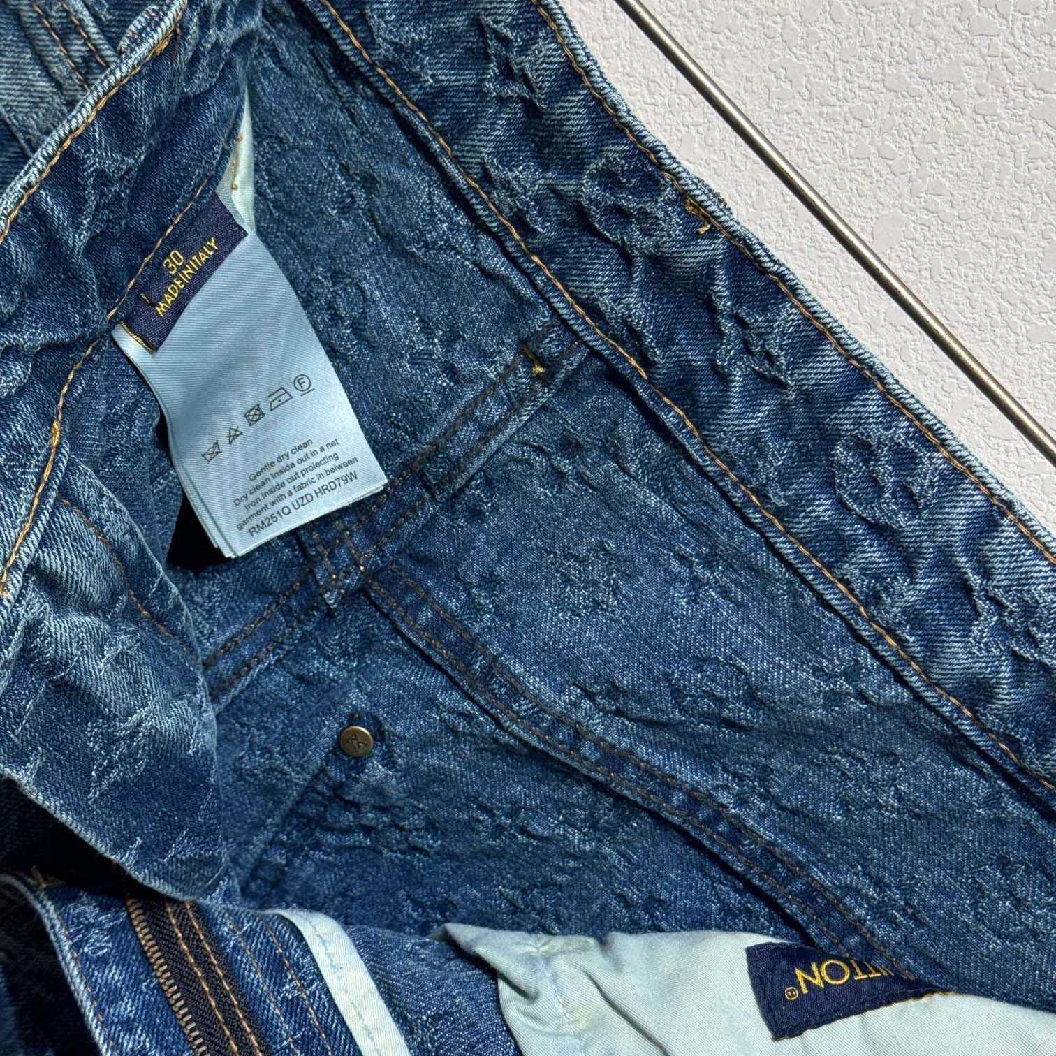Louis Vuitton Monogram Jacquard Skate Denim Pants  1AGHVA - DopestKickz