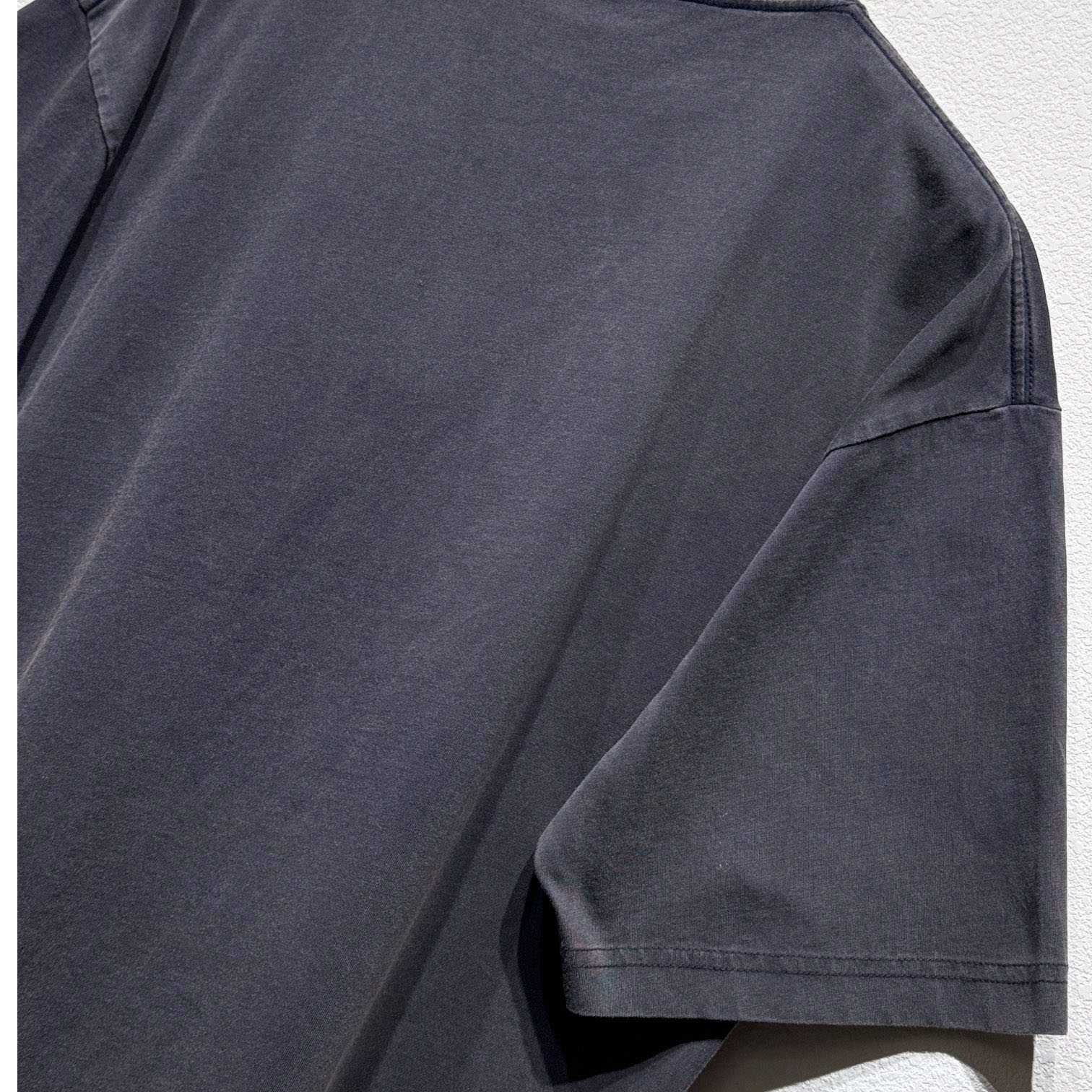 Balenciaga Tbilisi T-Shirt Oversized In Faded Washed Black - DopestKickz