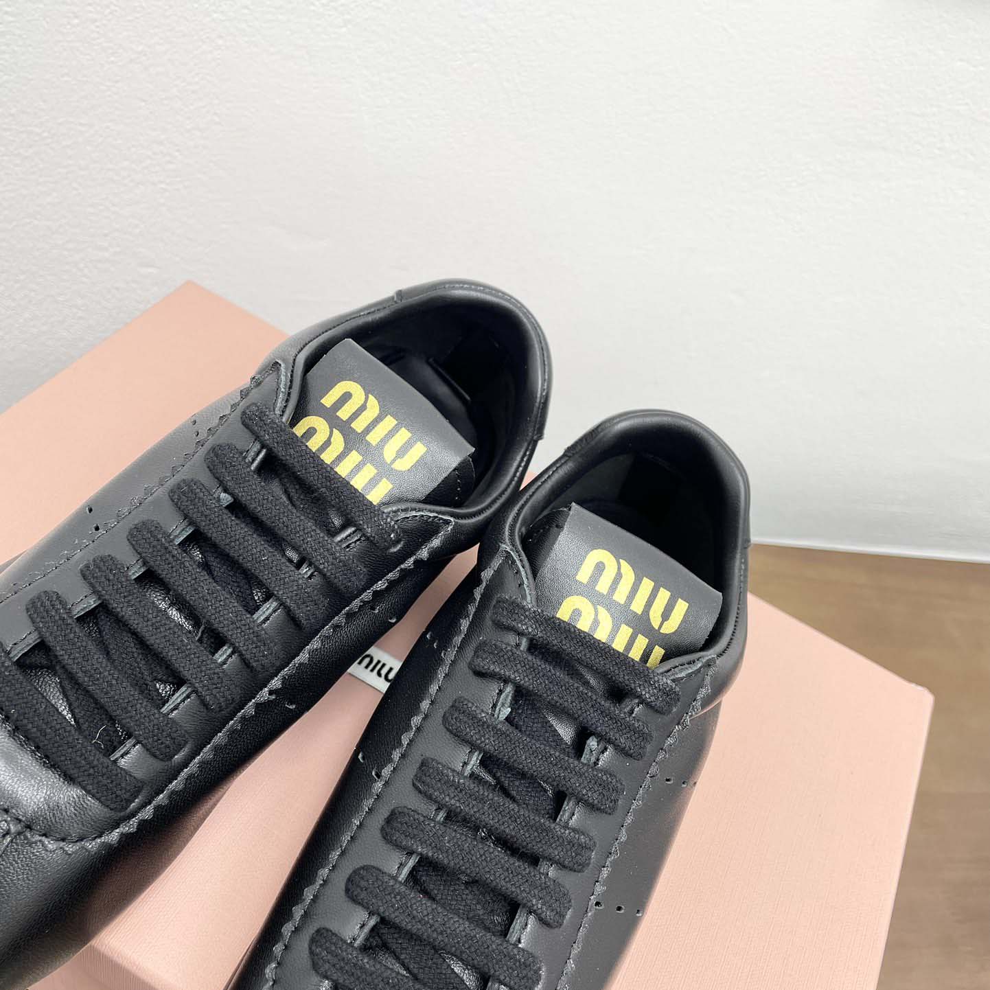Miu Miu Plume Nappa Leather Sneakers - DopestKickz