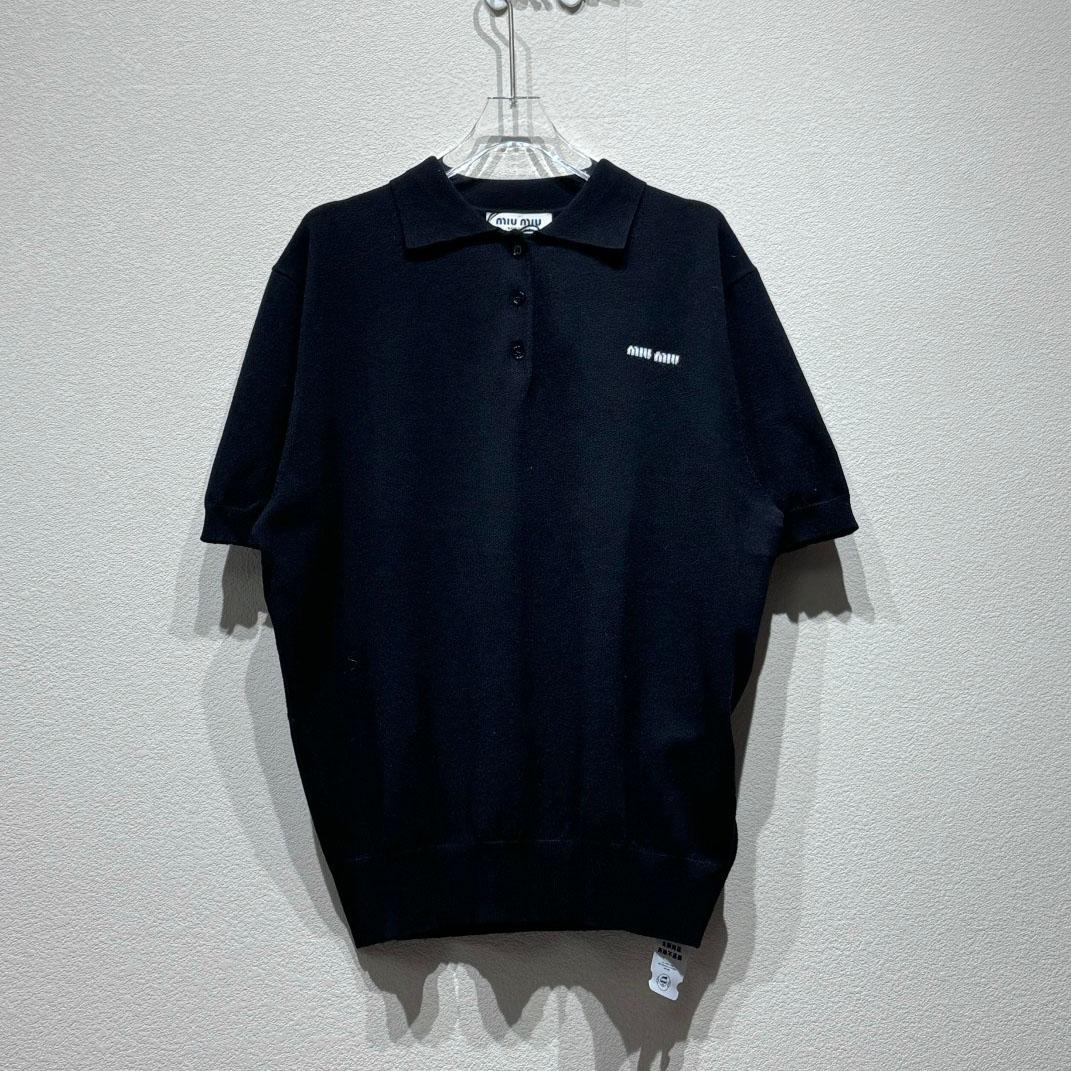 Miu Miu Cotton Piqué Polo Shirt - DopestKickz