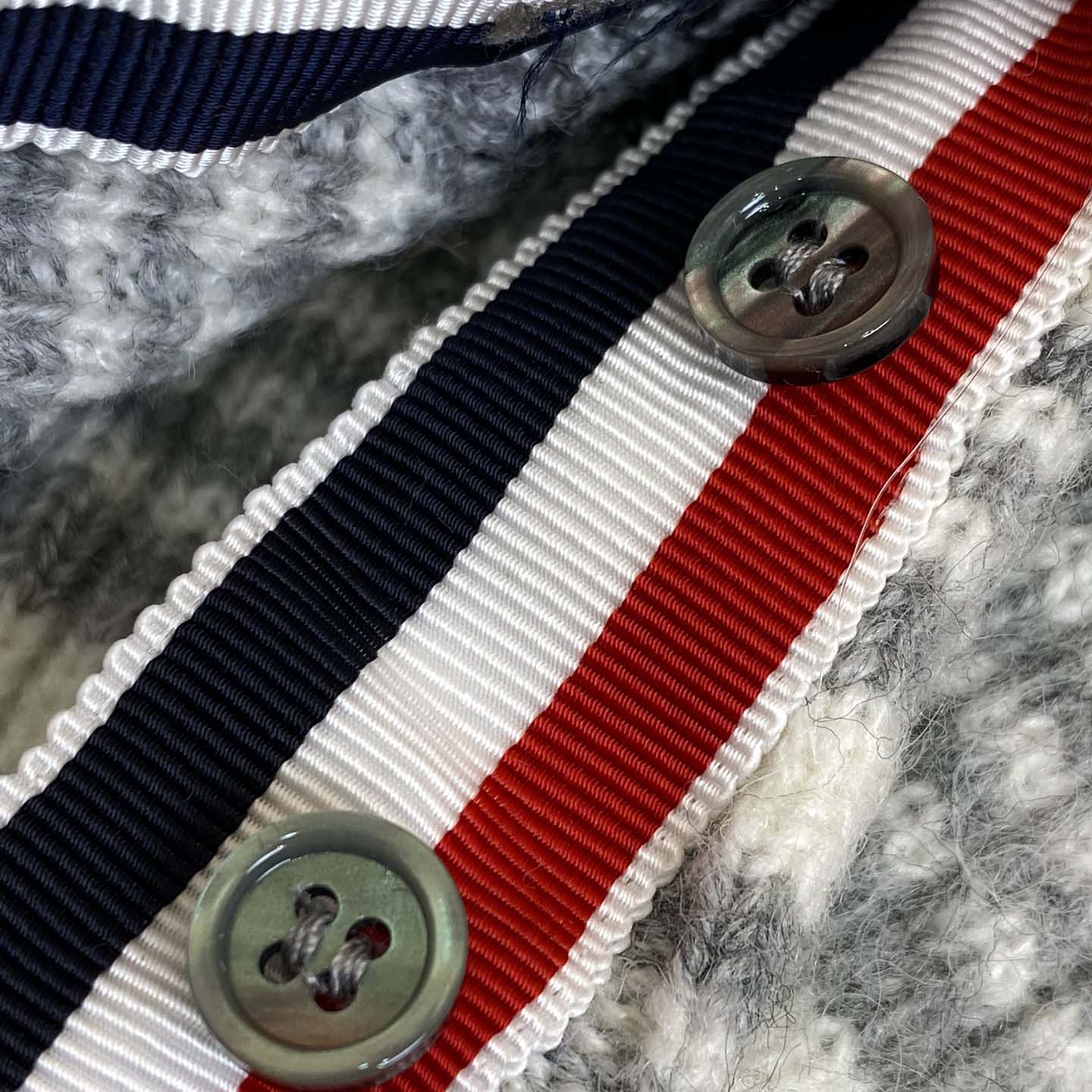Thom Browne Mohair Check 4-Bar Crewneck - DopestKickz