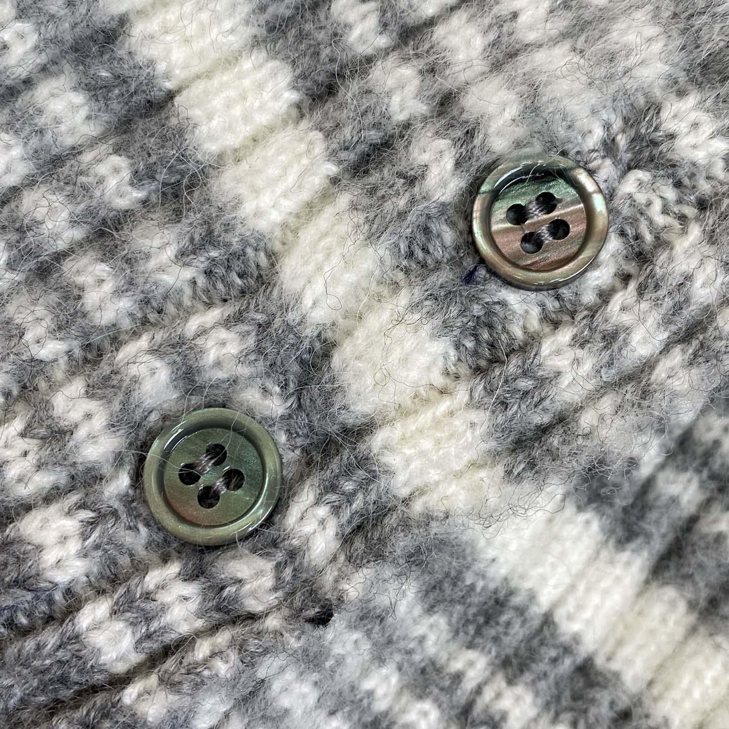 Thom Browne Mohair Check 4-Bar Crewneck - DopestKickz