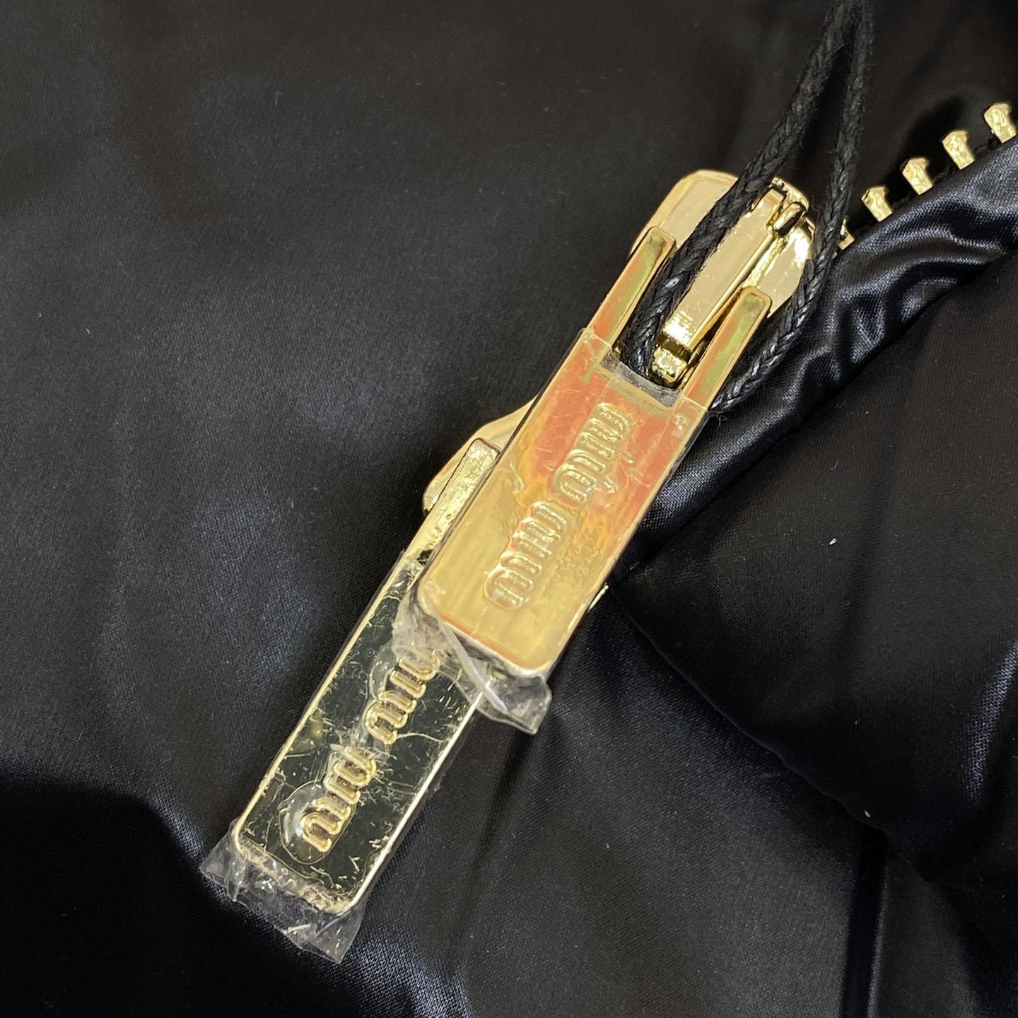 Miu Miu Cropped Down Jacket 'Black' - DopestKickz