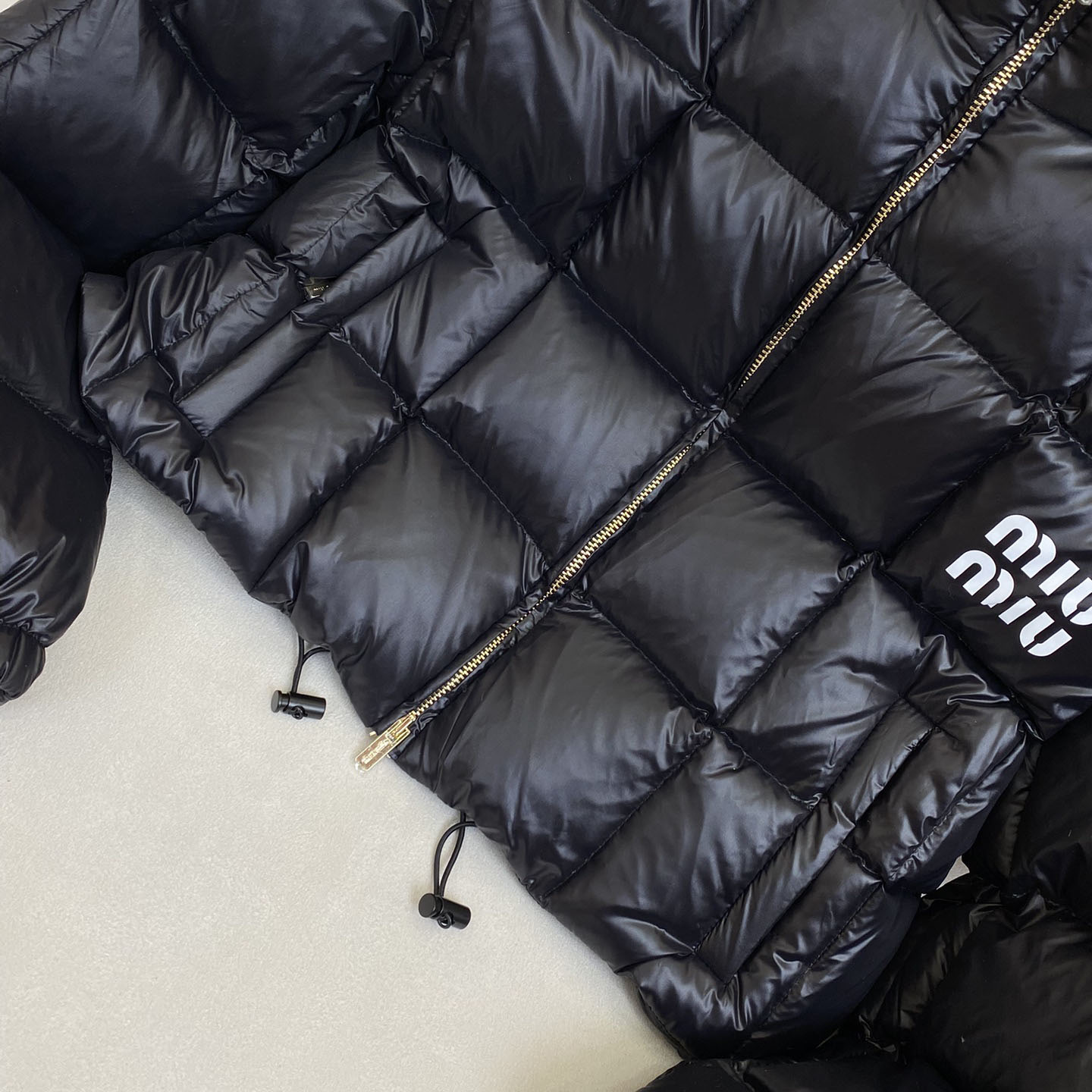 Miu Miu Cropped Down Jacket 'Black' - DopestKickz
