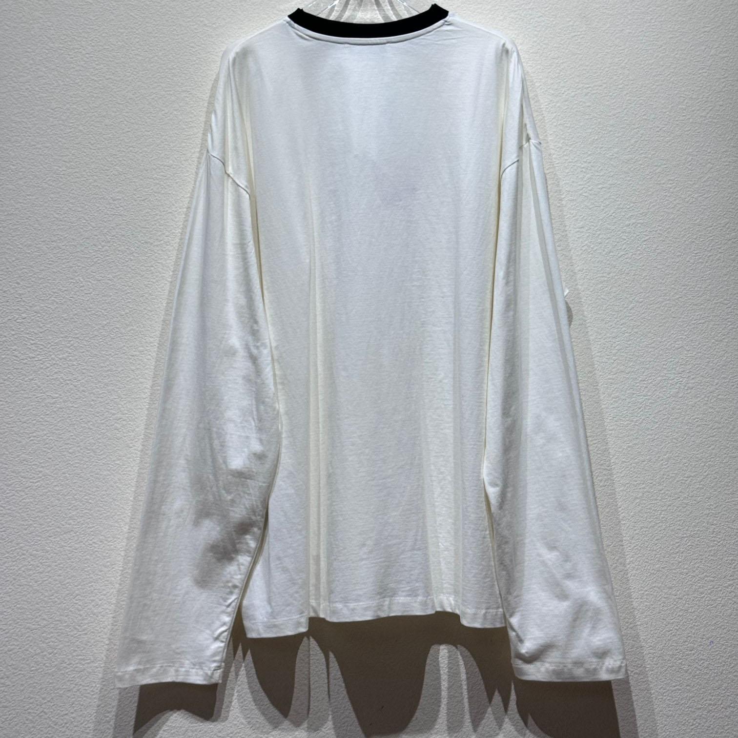 Miu Miu Long Sleeve Cotton T-shirt - DopestKickz