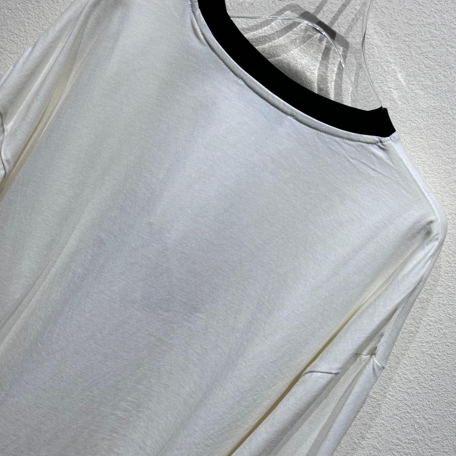 Miu Miu Long Sleeve Cotton T-shirt - DopestKickz