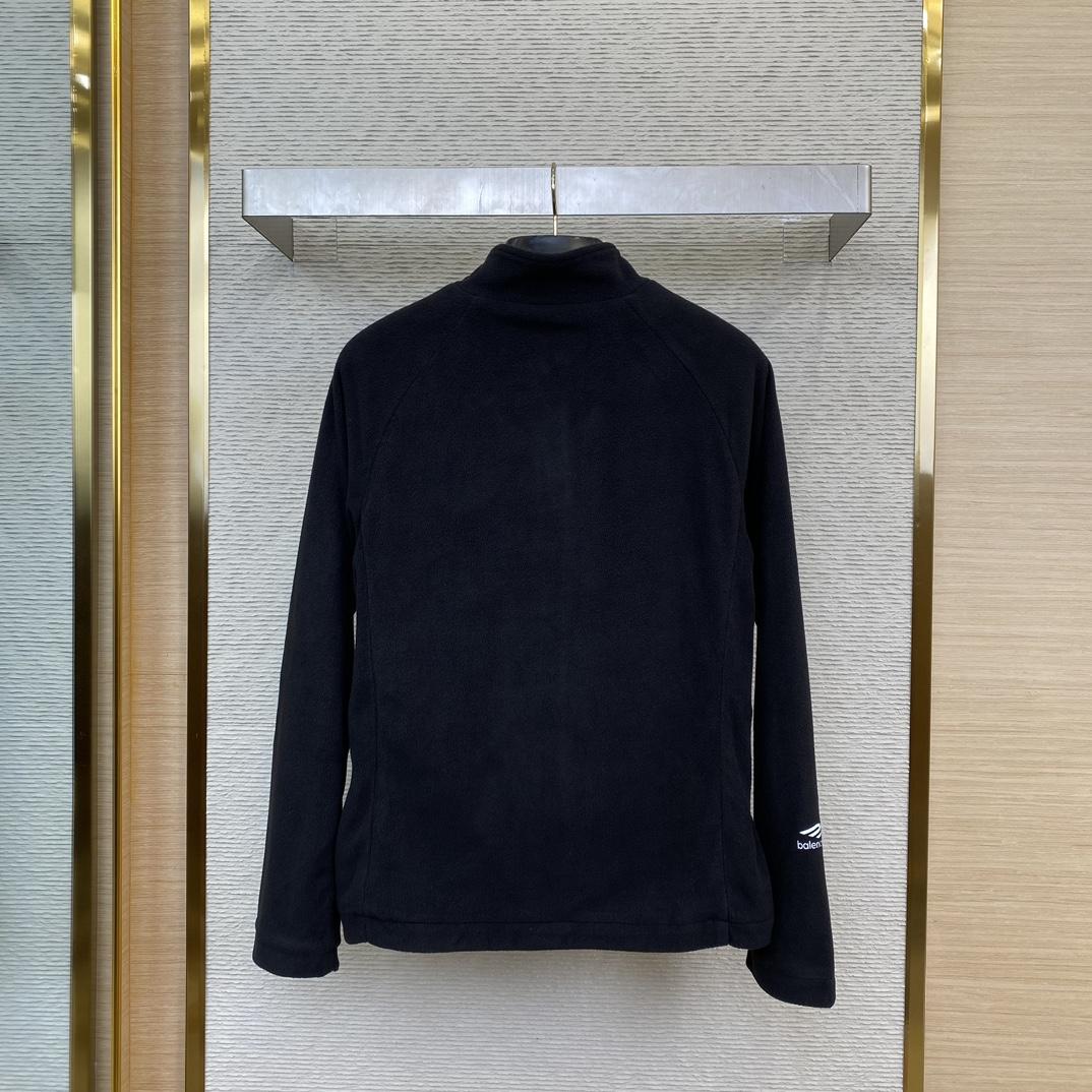 Balenciaga 3B Sports Icon Zip-Up Jacket In Black - DopestKickz