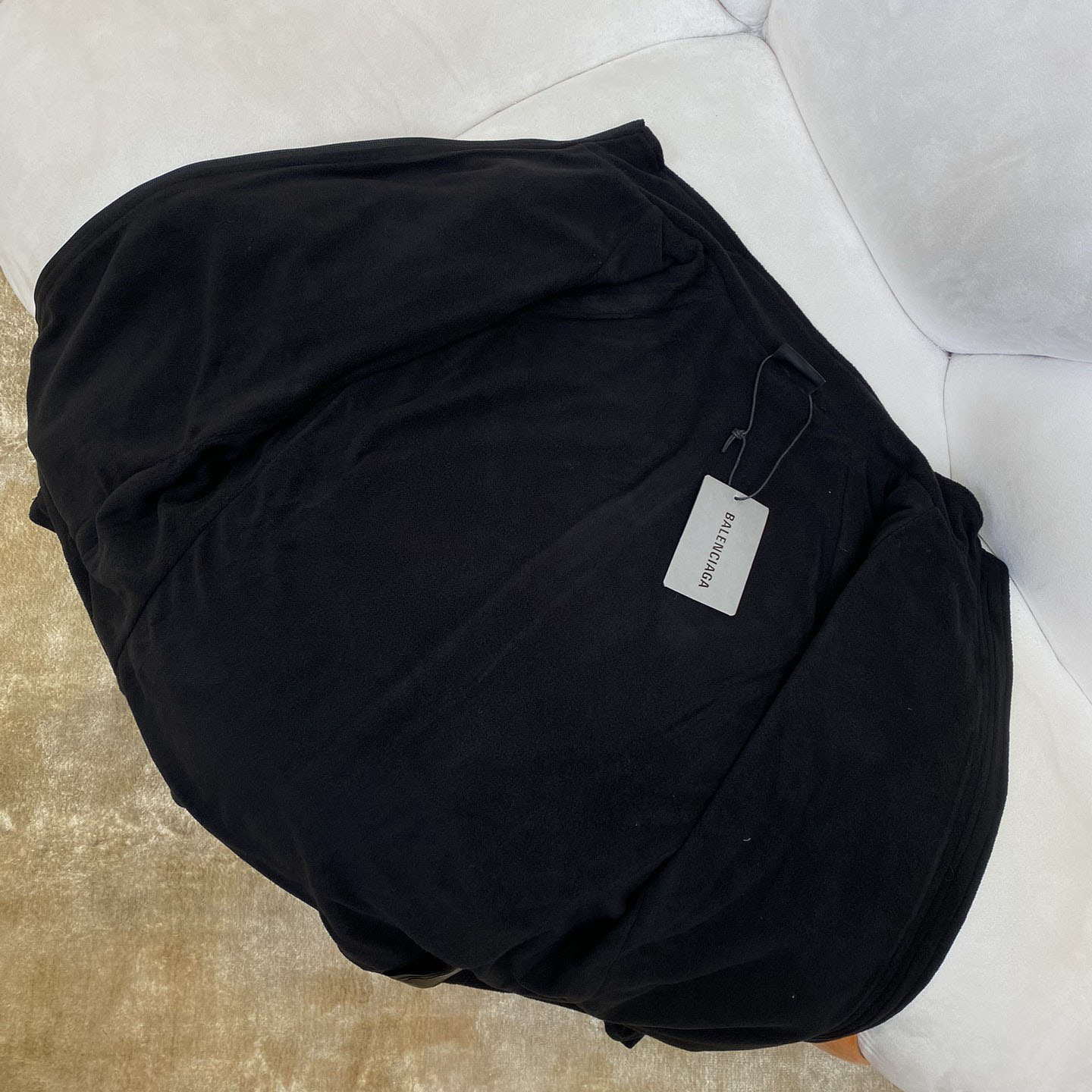 Balenciaga 3B Sports Icon Zip-Up Jacket In Black - DopestKickz