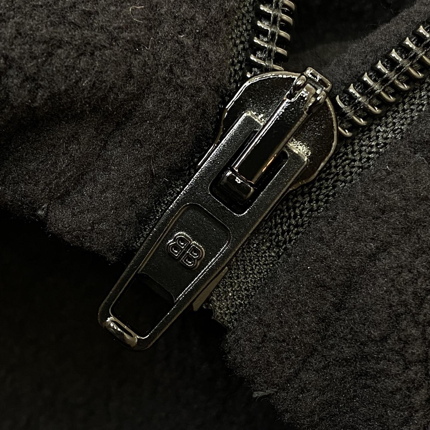 Balenciaga 3B Sports Icon Zip-Up Jacket In Black - DopestKickz