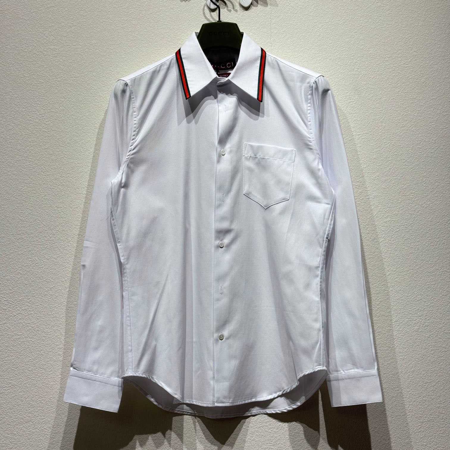 Gucci Oxford Cotton Shirt With Web - DopestKickz