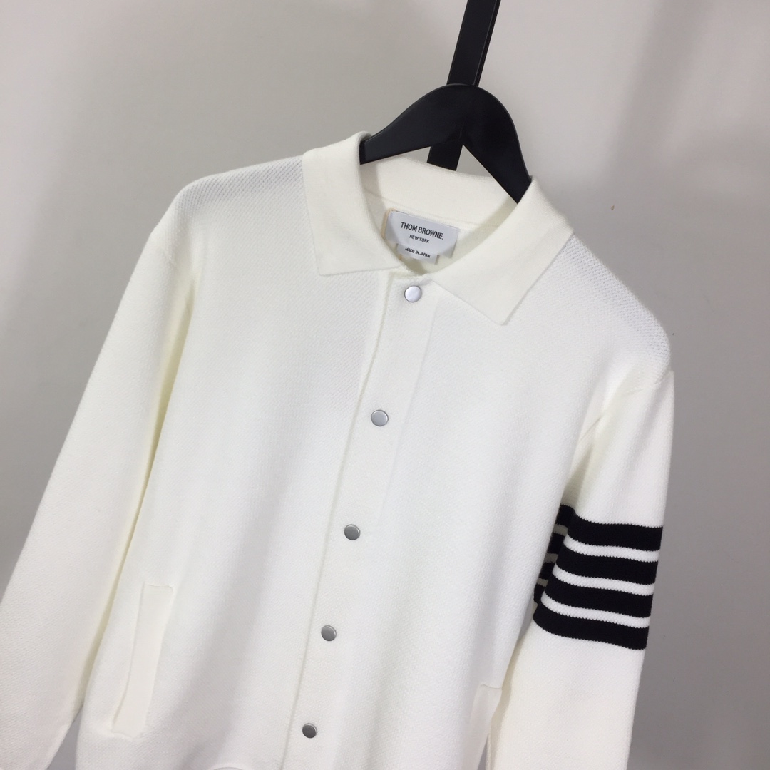 Thom Browne 4-Bar Knit Cardigan - DopestKickz