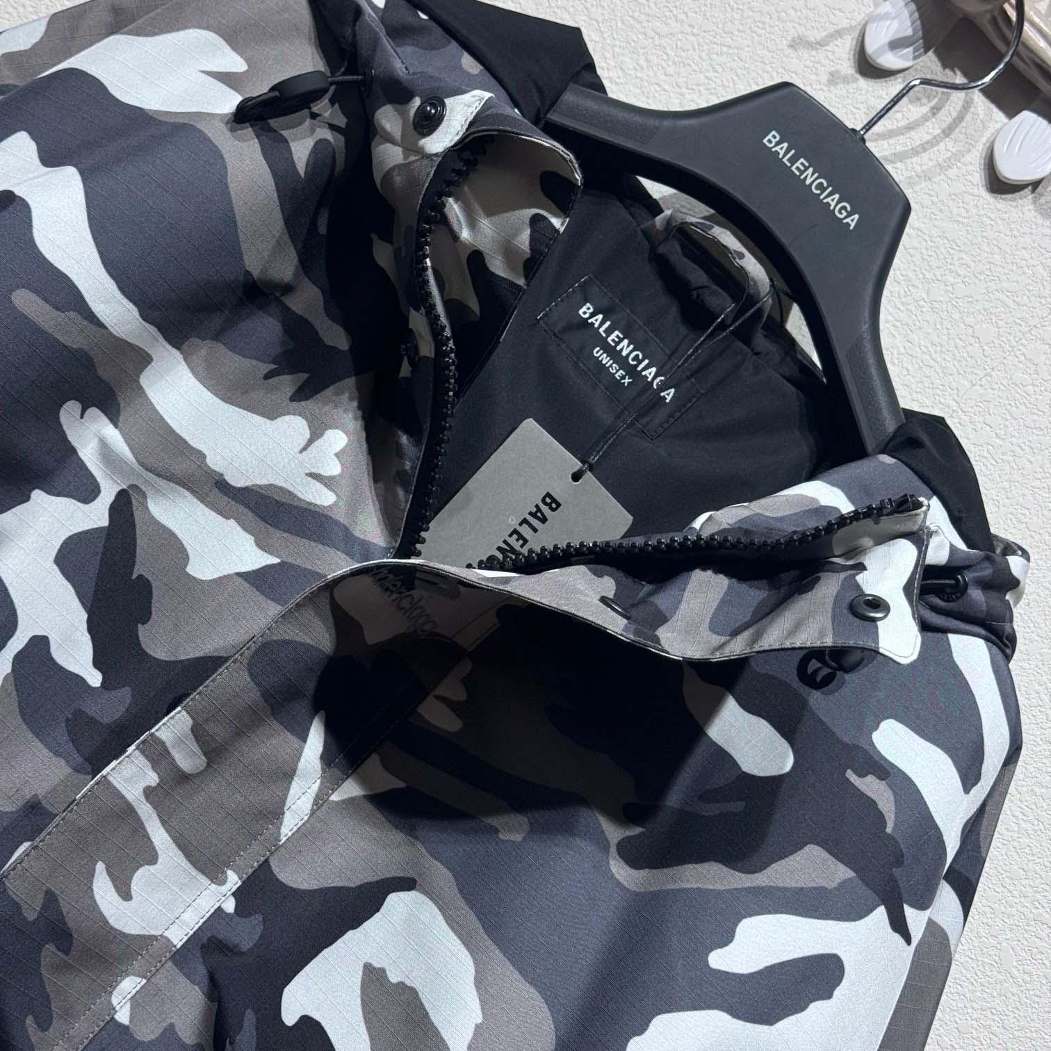 Balenciaga Camo Ski Parka In Grey  - DopestKickz