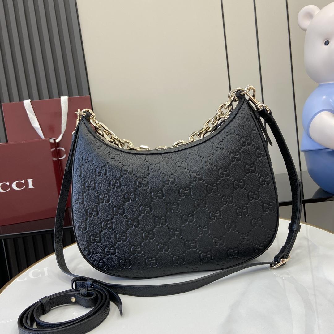 Gucci GG Emblem Medium Shoulder Bag - DopestKickz