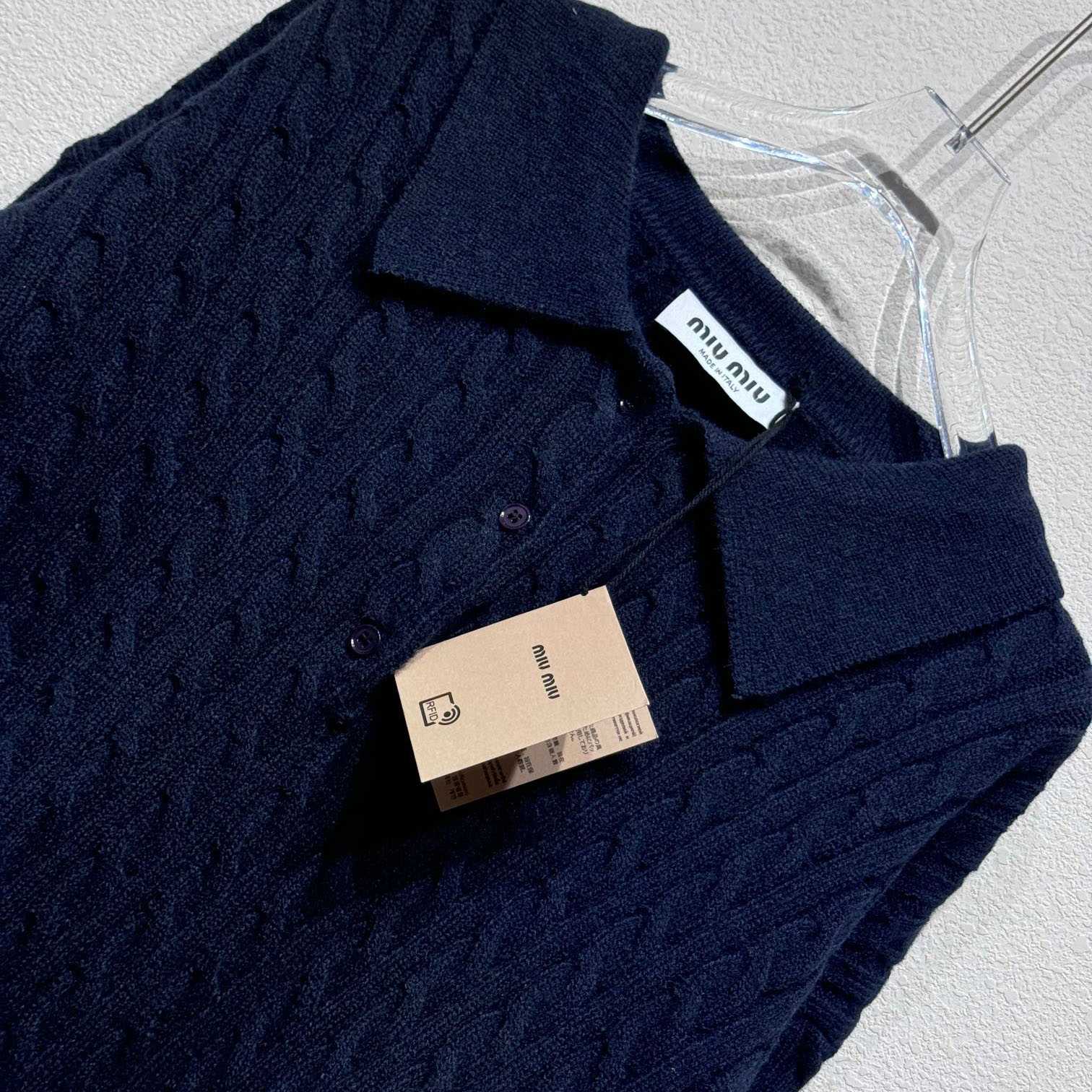 Miu Miu Cashmere Knit Polo Shirt - DopestKickz