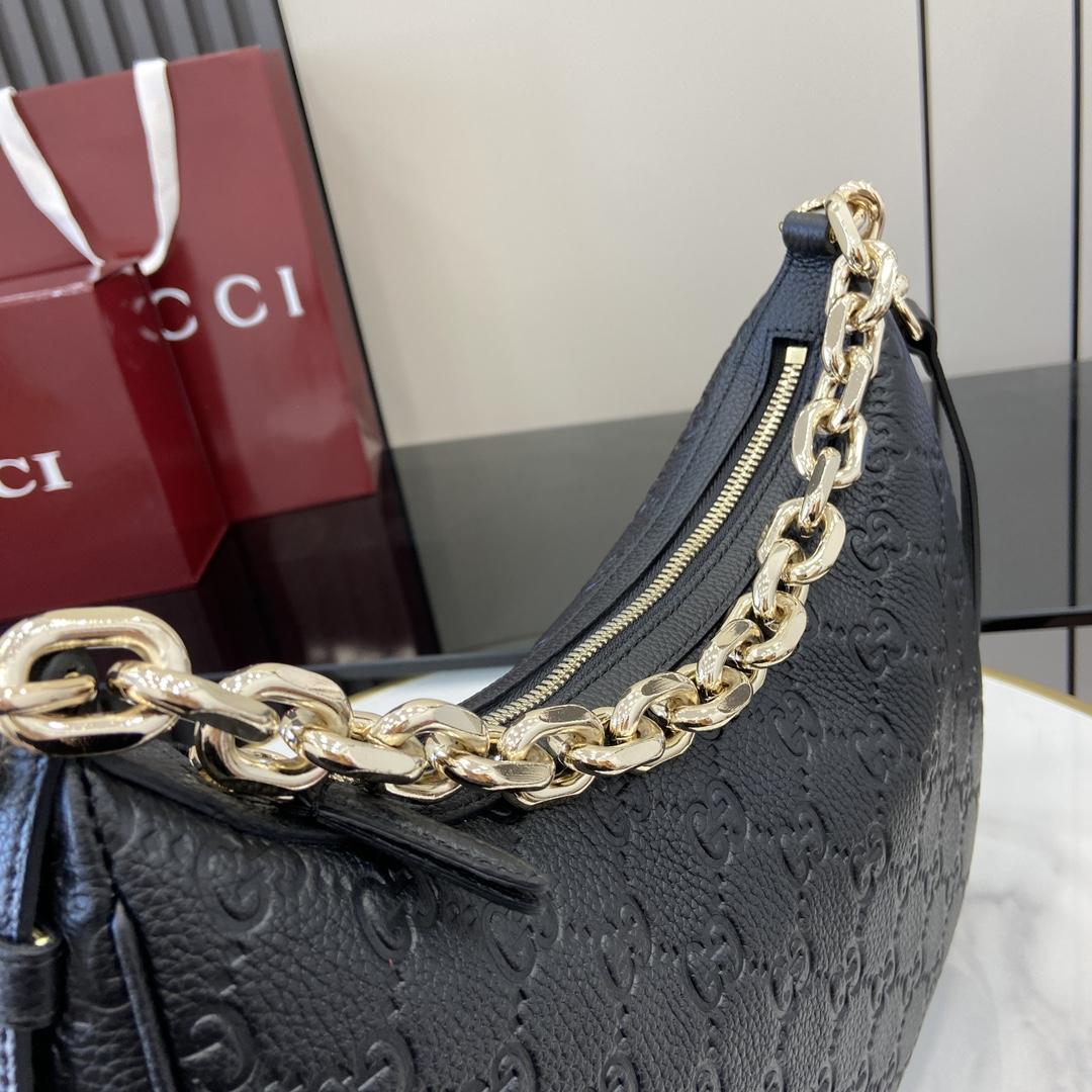 Gucci GG Emblem Medium Shoulder Bag - DopestKickz