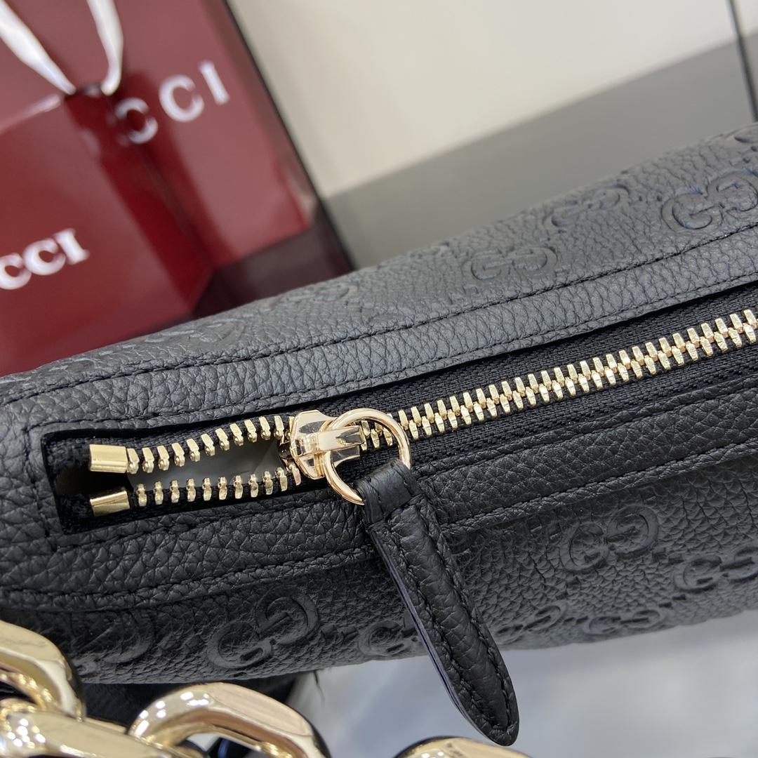 Gucci GG Emblem Medium Shoulder Bag - DopestKickz