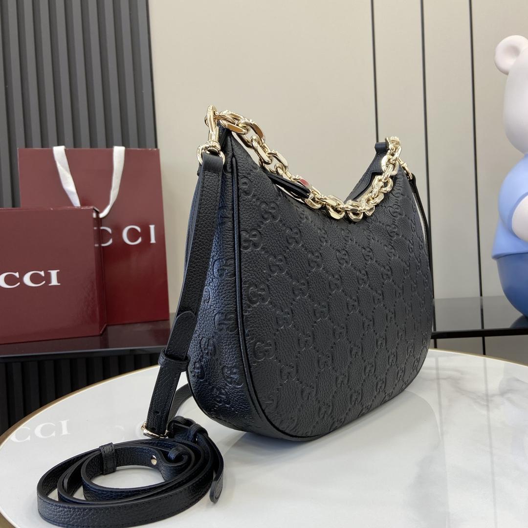Gucci GG Emblem Medium Shoulder Bag - DopestKickz