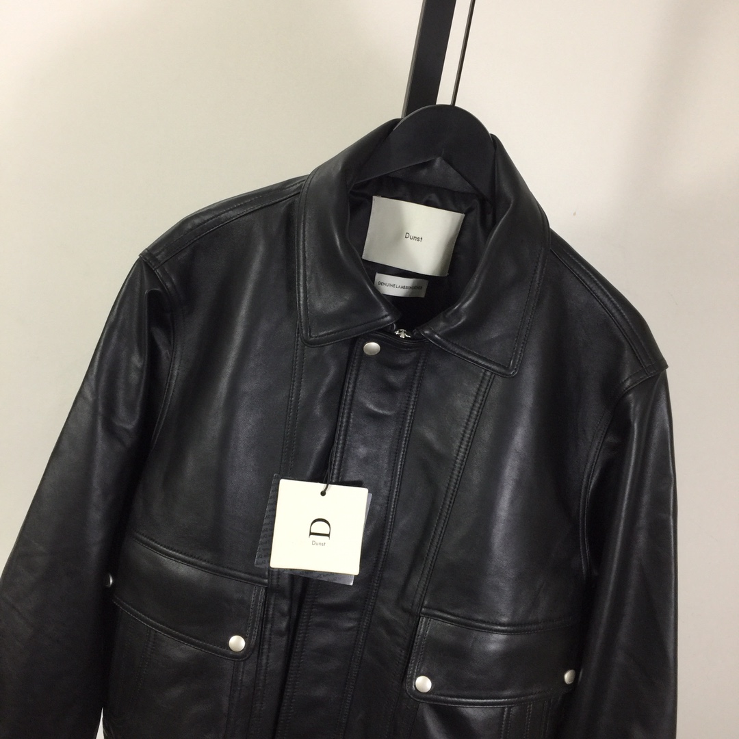 Dunst Relaxed Fit Leather Jacket - DopestKickz
