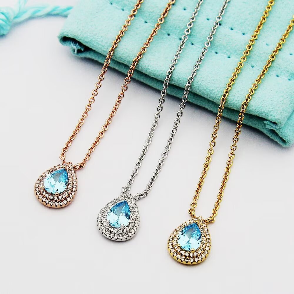 Tiffany & Co. Aquamarine and Diamond Pendant - DopestKickz