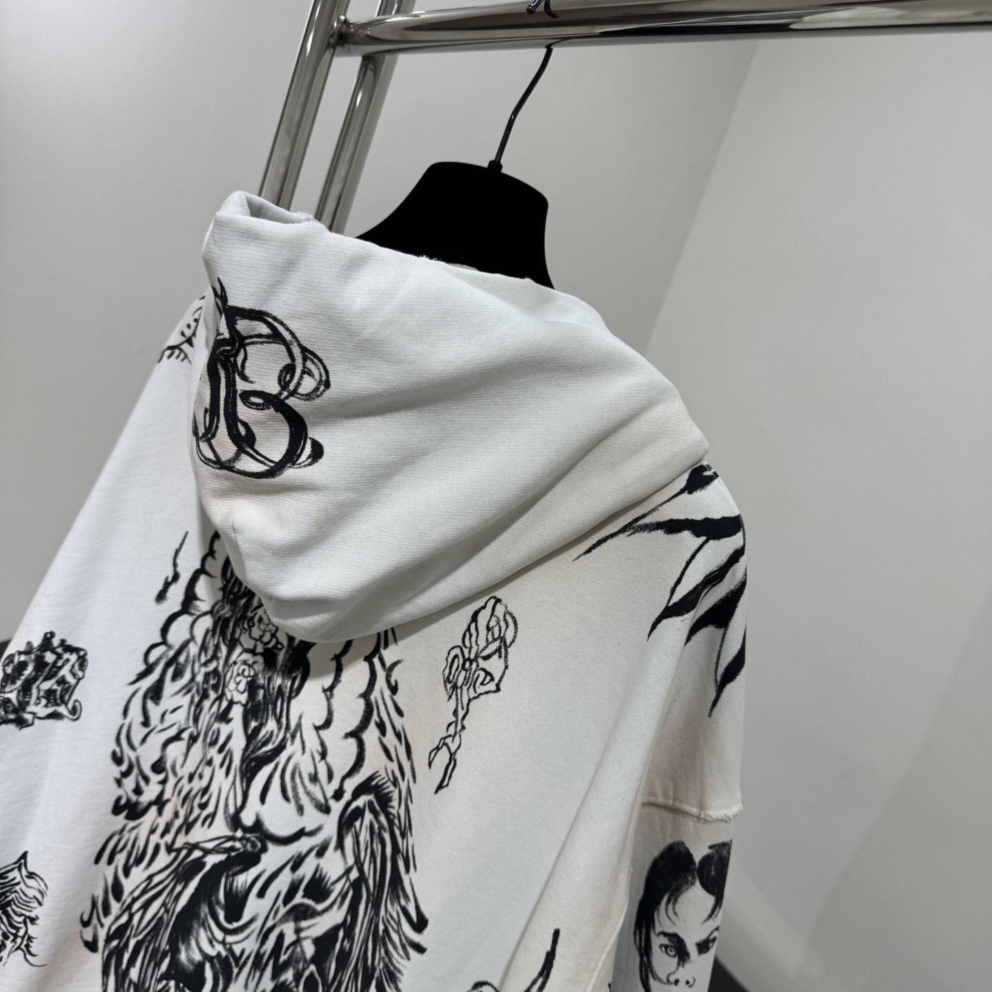 Balenciaga Medium Fit Zip-Up Hoodie - DopestKickz