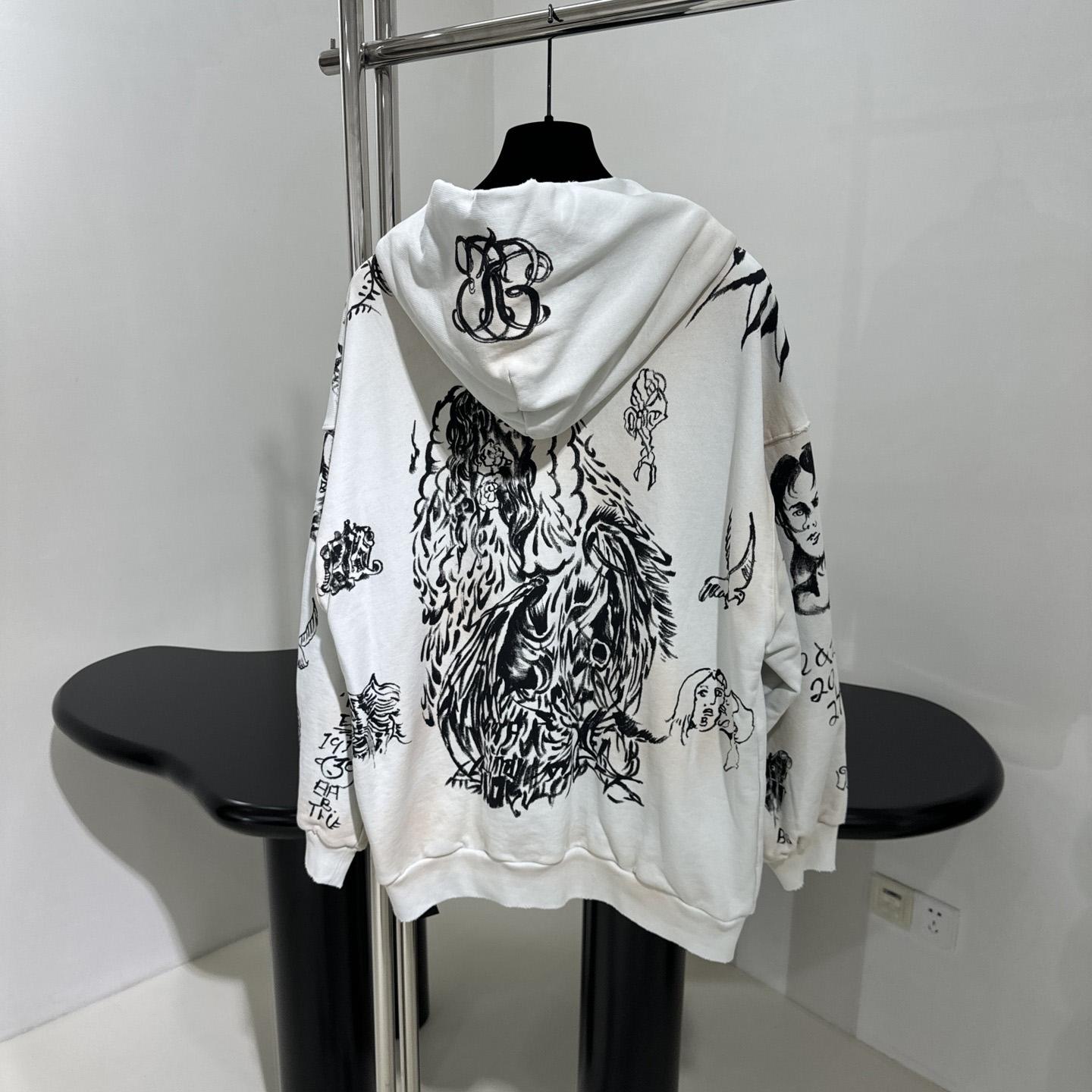 Balenciaga Medium Fit Zip-Up Hoodie - DopestKickz