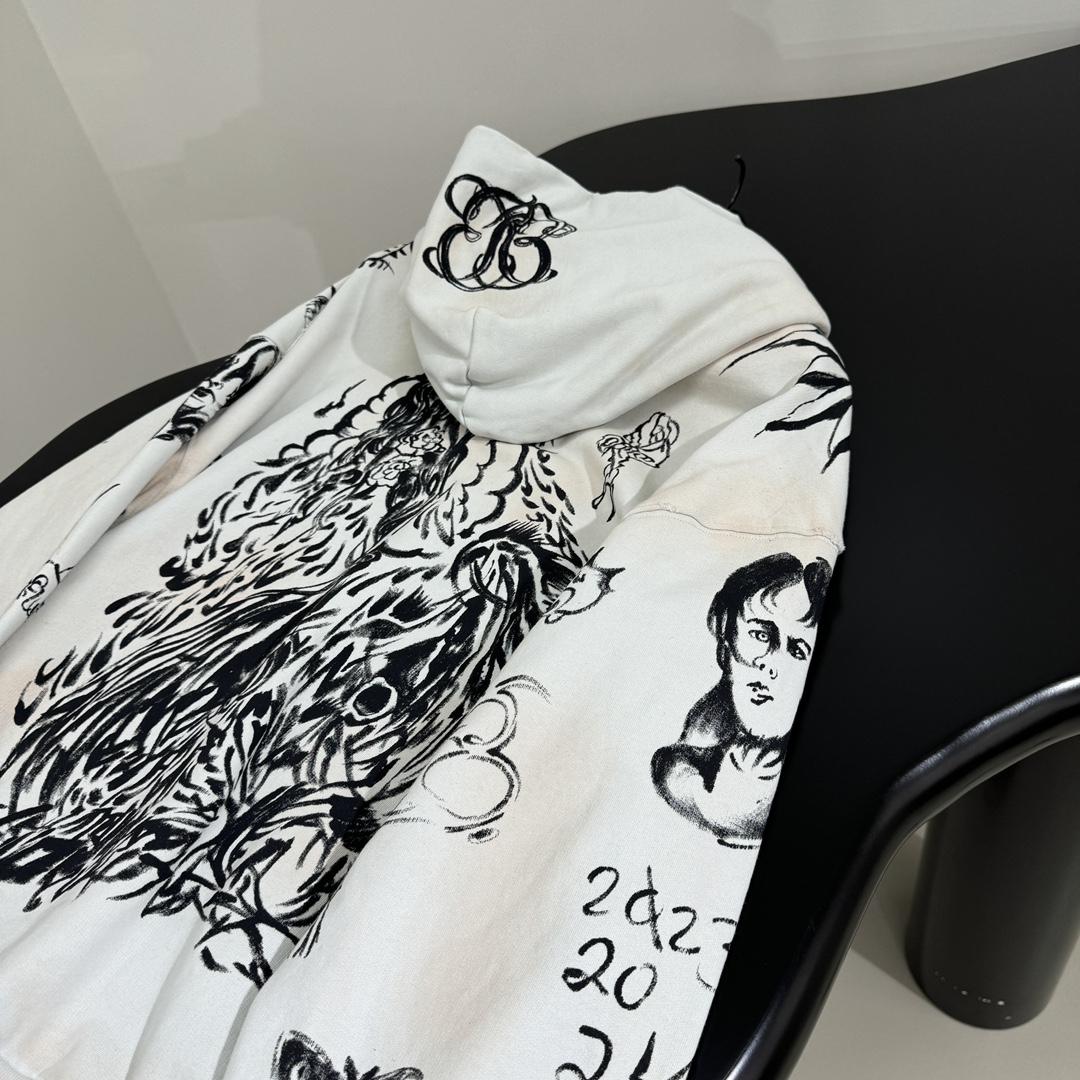 Balenciaga Medium Fit Zip-Up Hoodie - DopestKickz